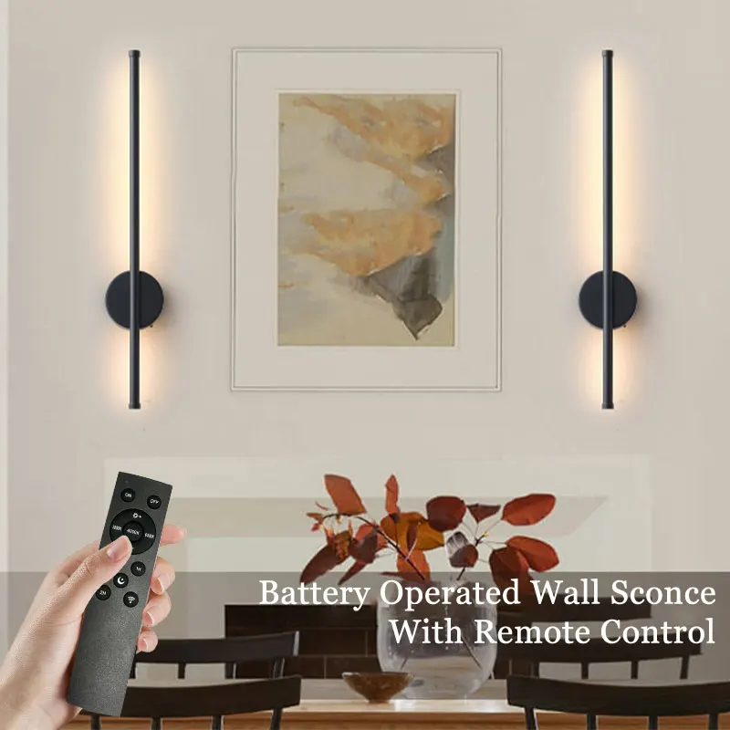 Rechargeable LED Wall Light Touch Switch 3CCT USB Battery Operated Sconce - Image 5