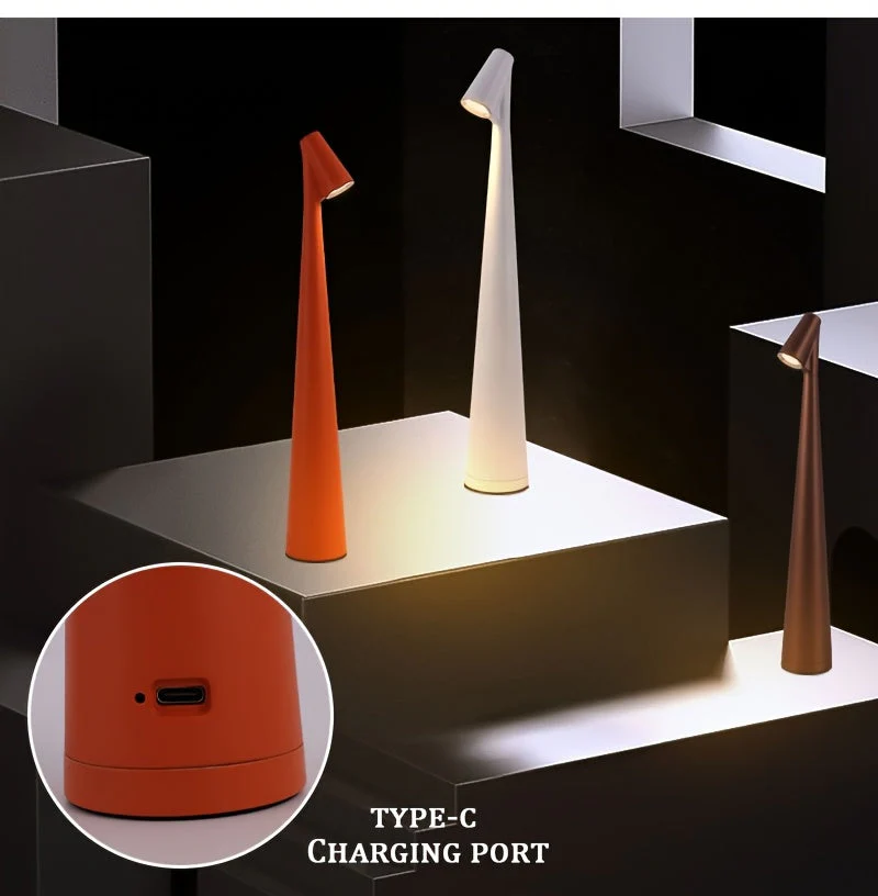 Rechargeable Touch LED Table Lamp – 3 Color Dimmable Light for Reading & Bedroom - Image 9