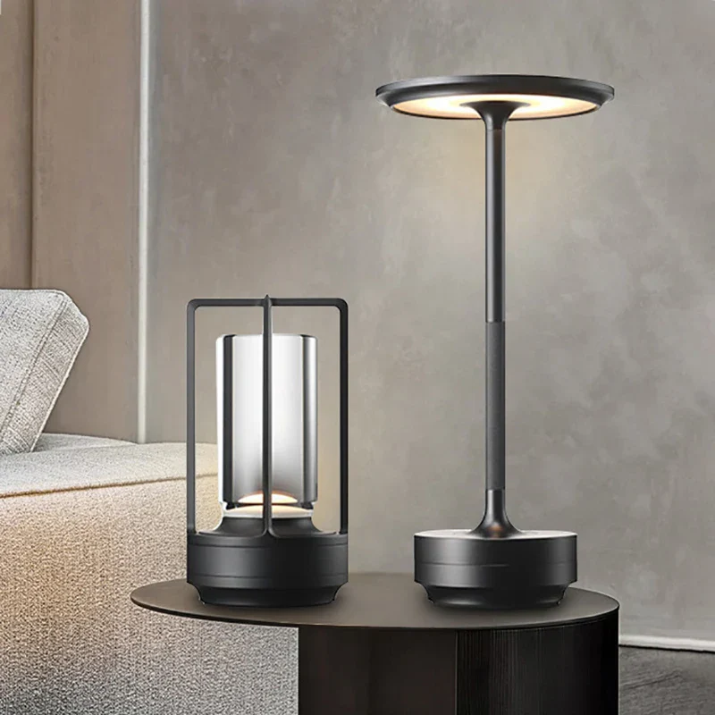 Rechargeable Touch Table Lamp Wireless LED Night Light for Bedroom Desk Decor - Image 2