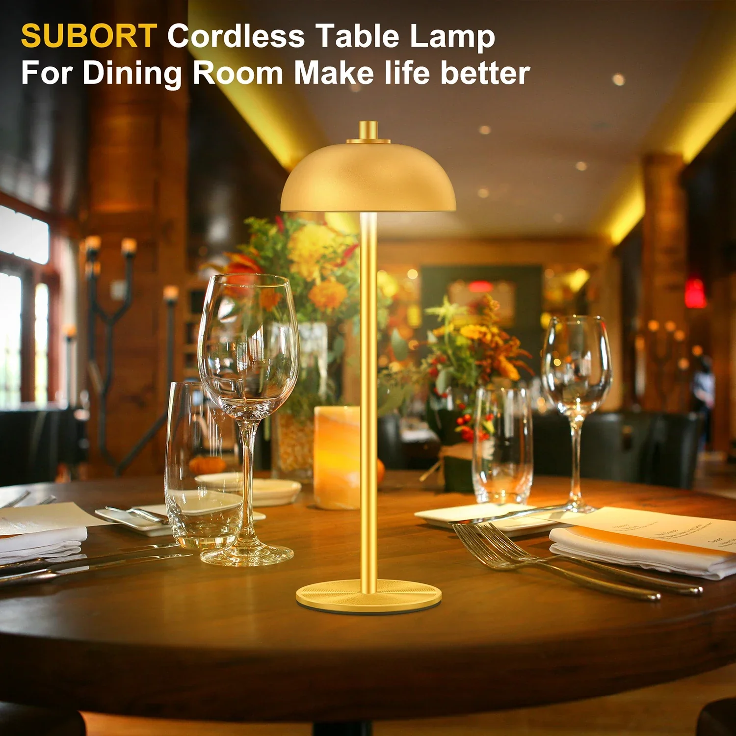 Rechargeable Touch Table Lamp – Wireless USB-C LED Desk Light for Bedroom & Camping - Image 3