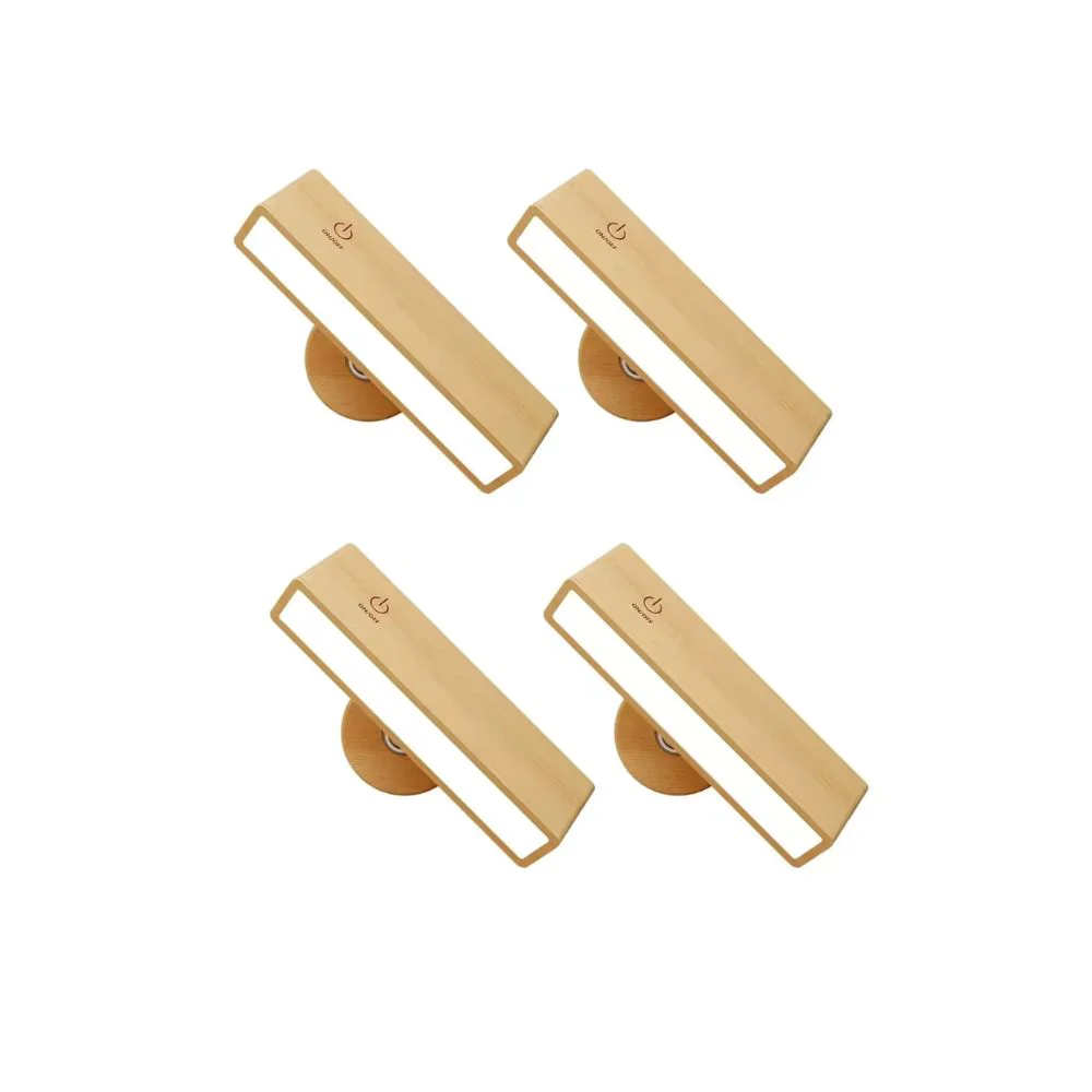 Rechargeable Wall Sconce with Remote Control – Adjustable Brightness Wood Wall Light for Versatile Lighting - Image 11