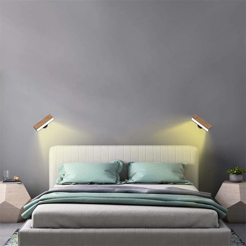 Rechargeable Wall Sconce with Remote Control – Adjustable Brightness Wood Wall Light for Versatile Lighting - Image 4