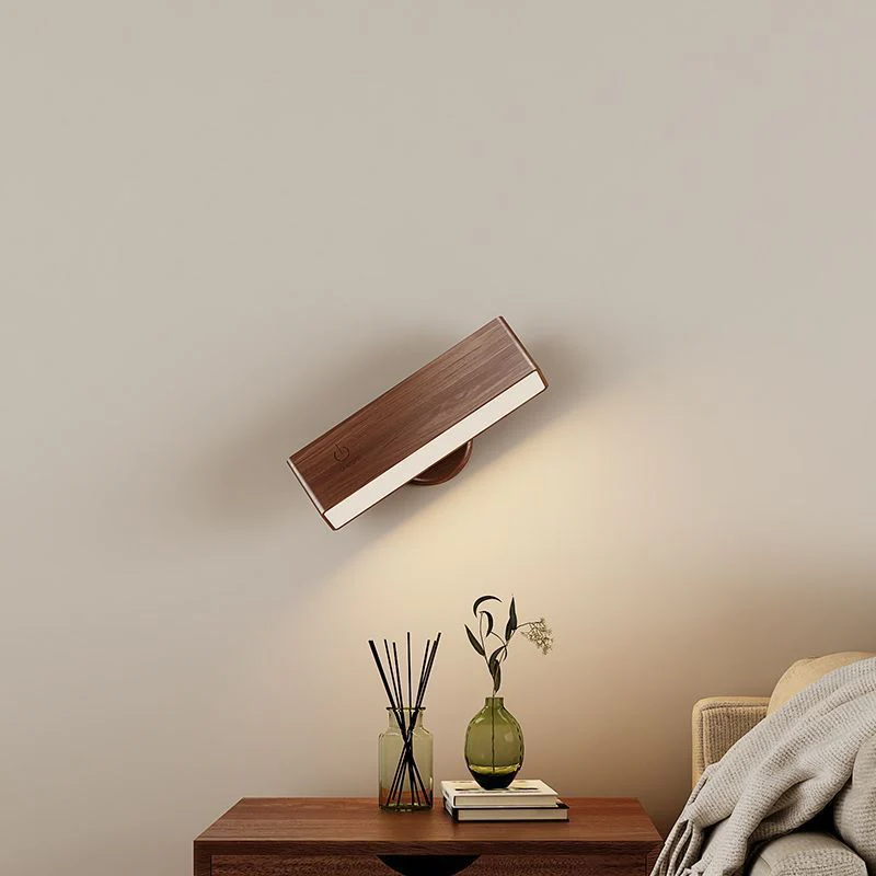Rechargeable Wall Sconce with Remote Control – Adjustable Brightness Wood Wall Light for Versatile Lighting - Image 8