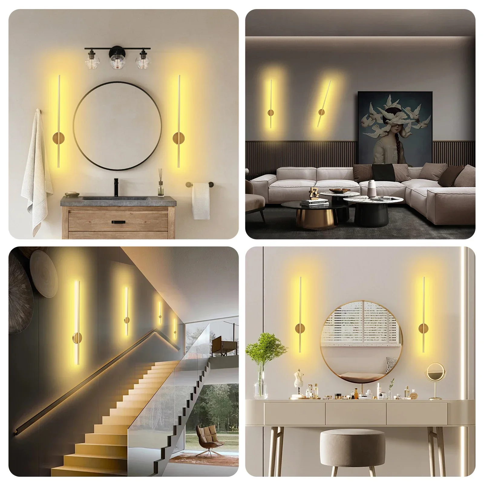 Rechargeable Wireless Wall Light with Remote Dimmable Bedside Night Lamp - Image 6