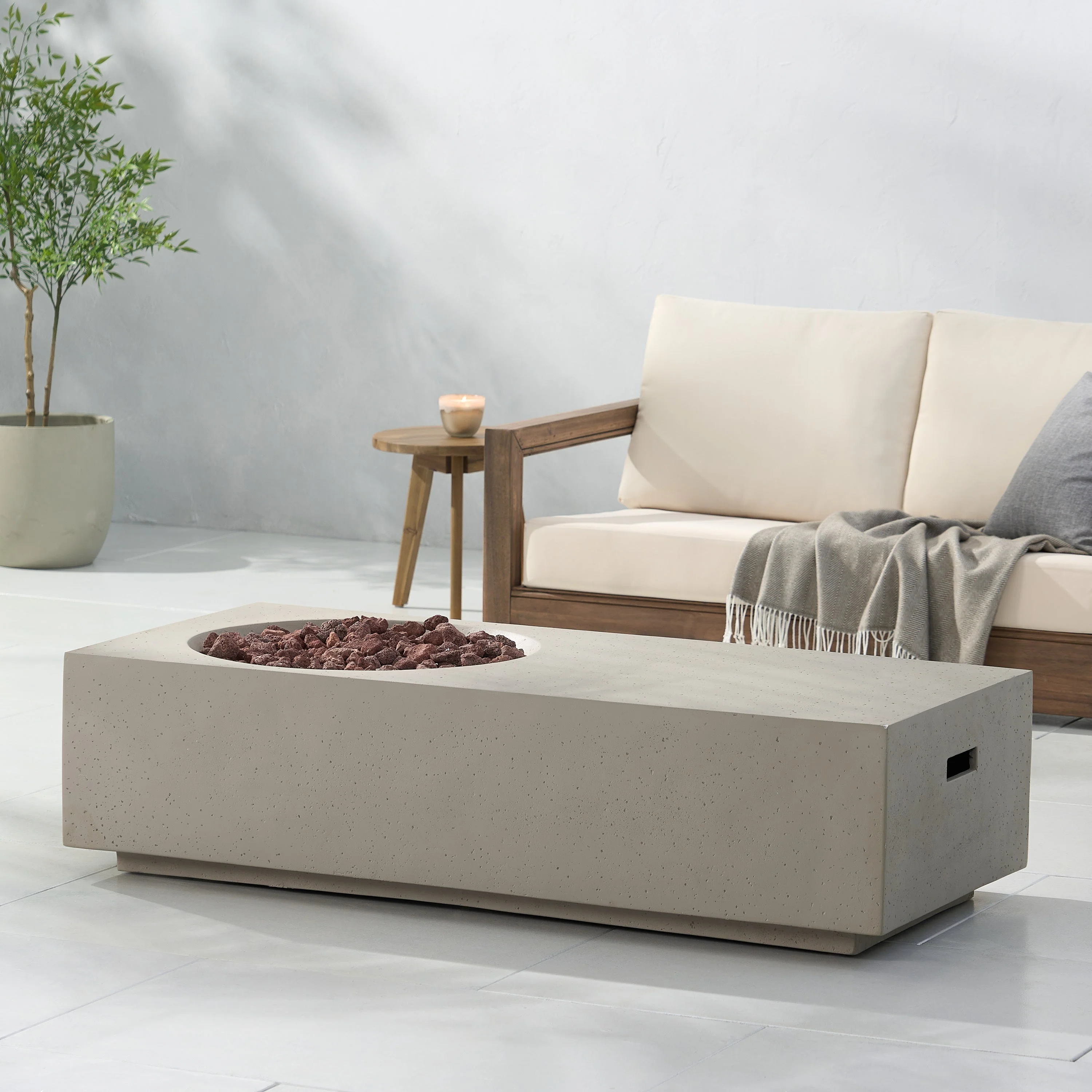 Rectangle 14.75' MGO Fire Pit - 50,000 BTU - Image 4