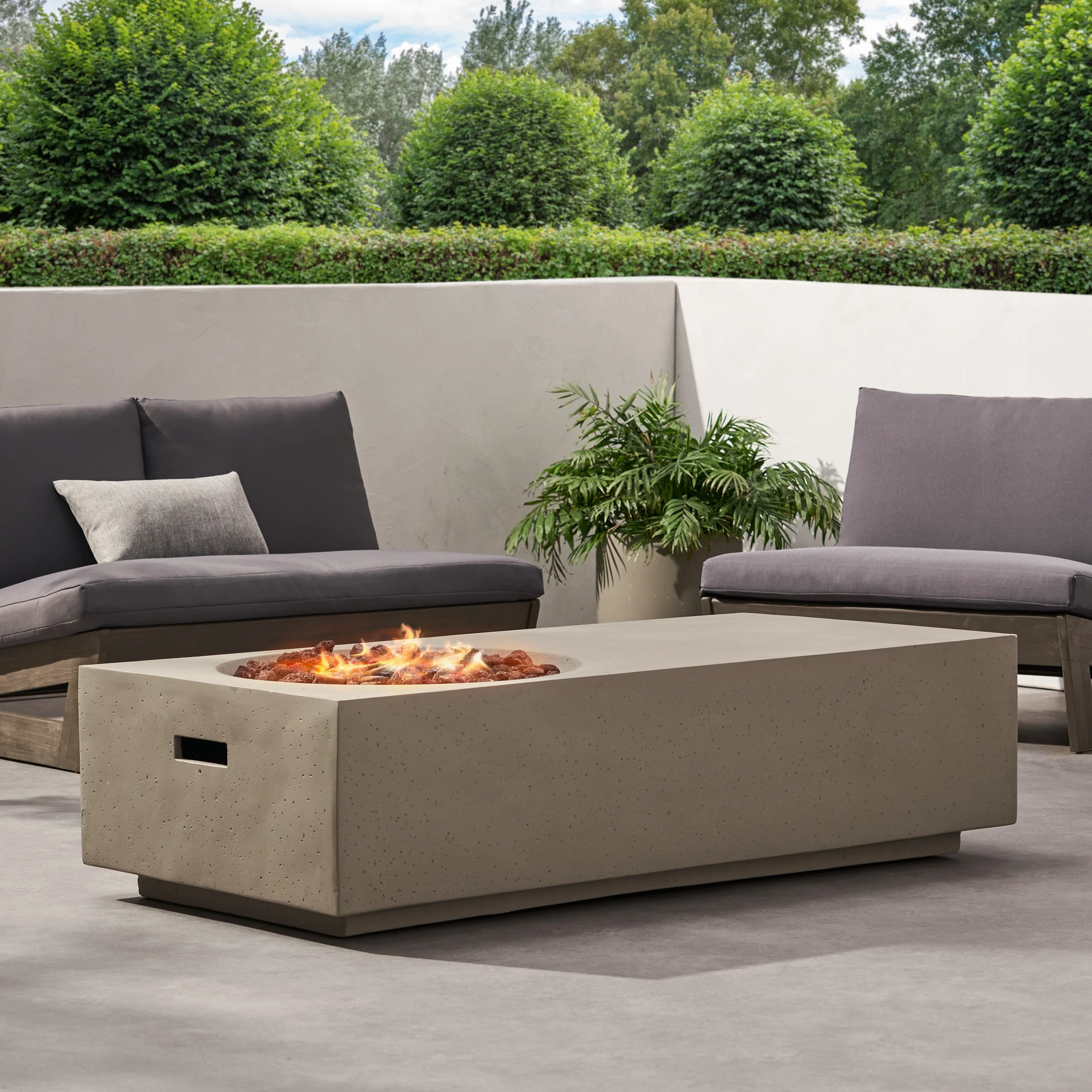 Rectangle 14.75' MGO Fire Pit - 50,000 BTU - Image 7