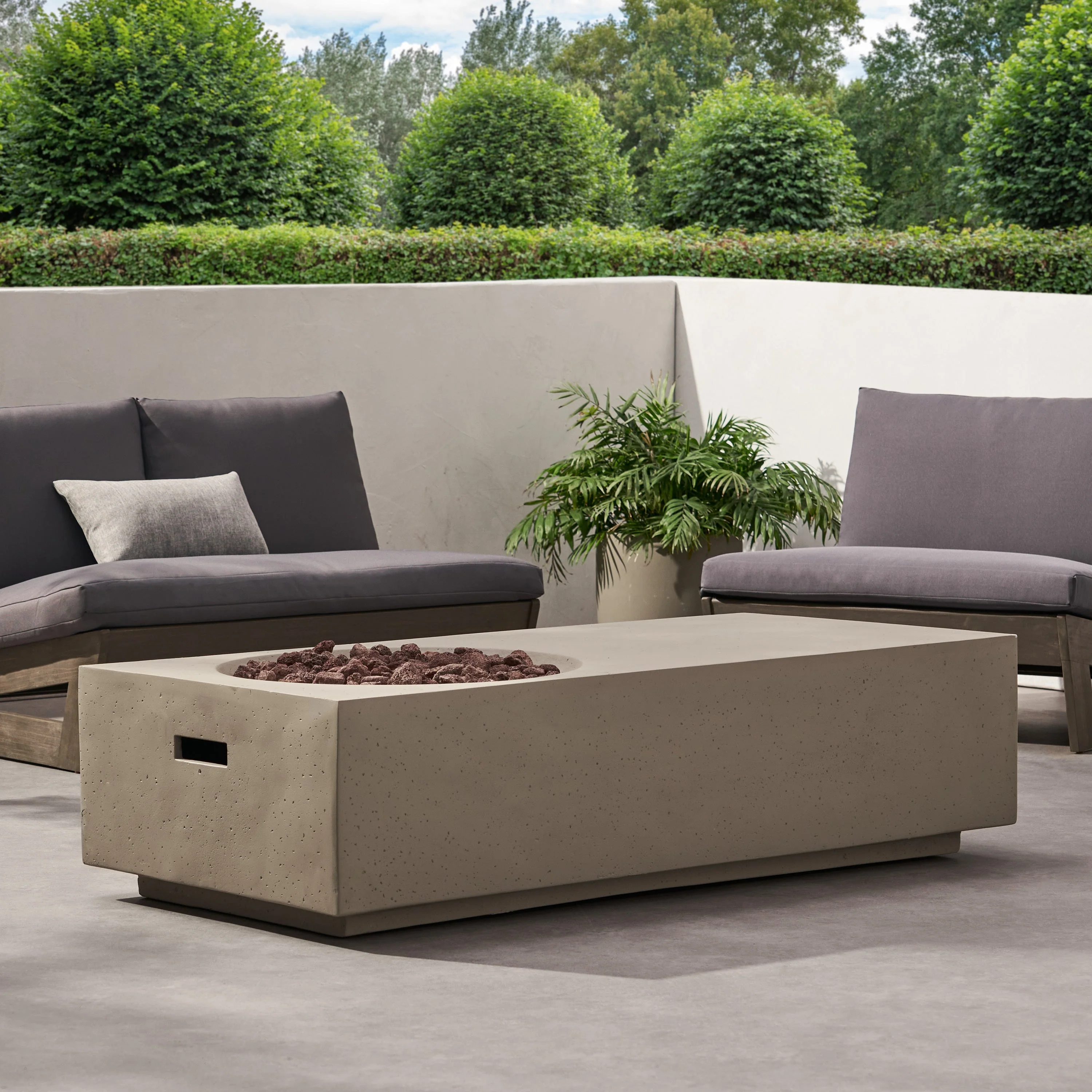 Rectangle 14.75' MGO Fire Pit - 50,000 BTU - Image 8
