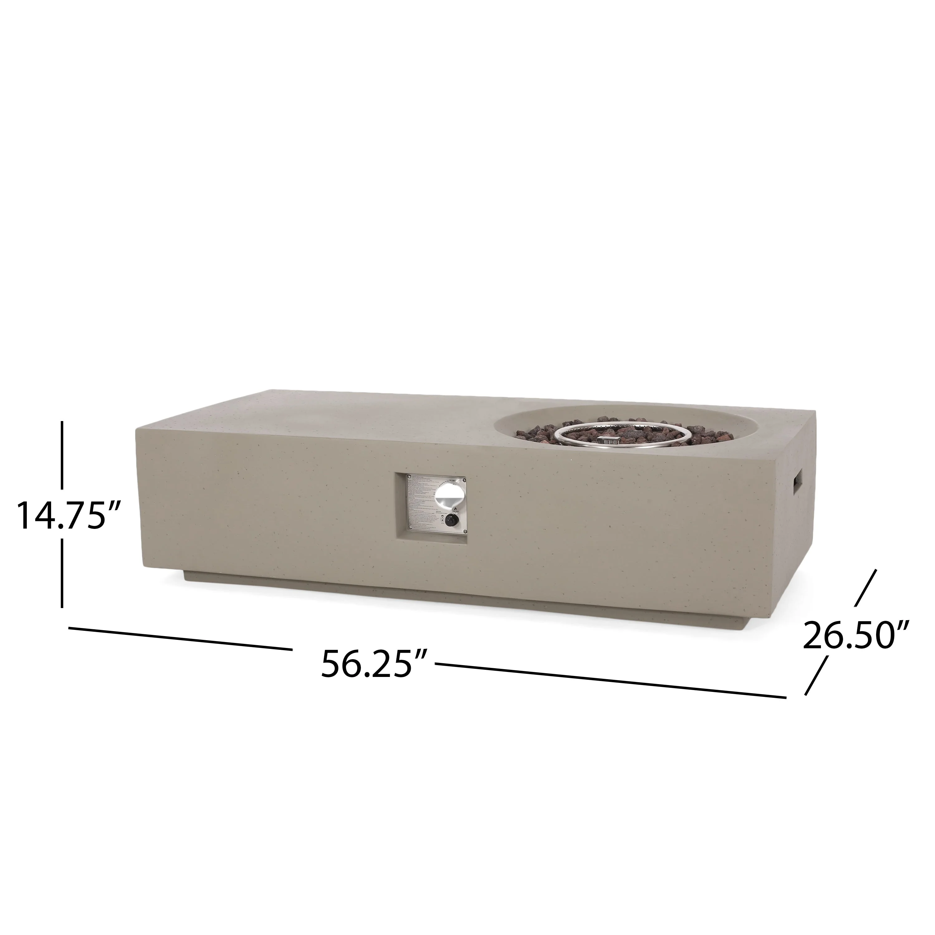Rectangle 14.75' MGO Fire Pit - 50,000 BTU - Image 9