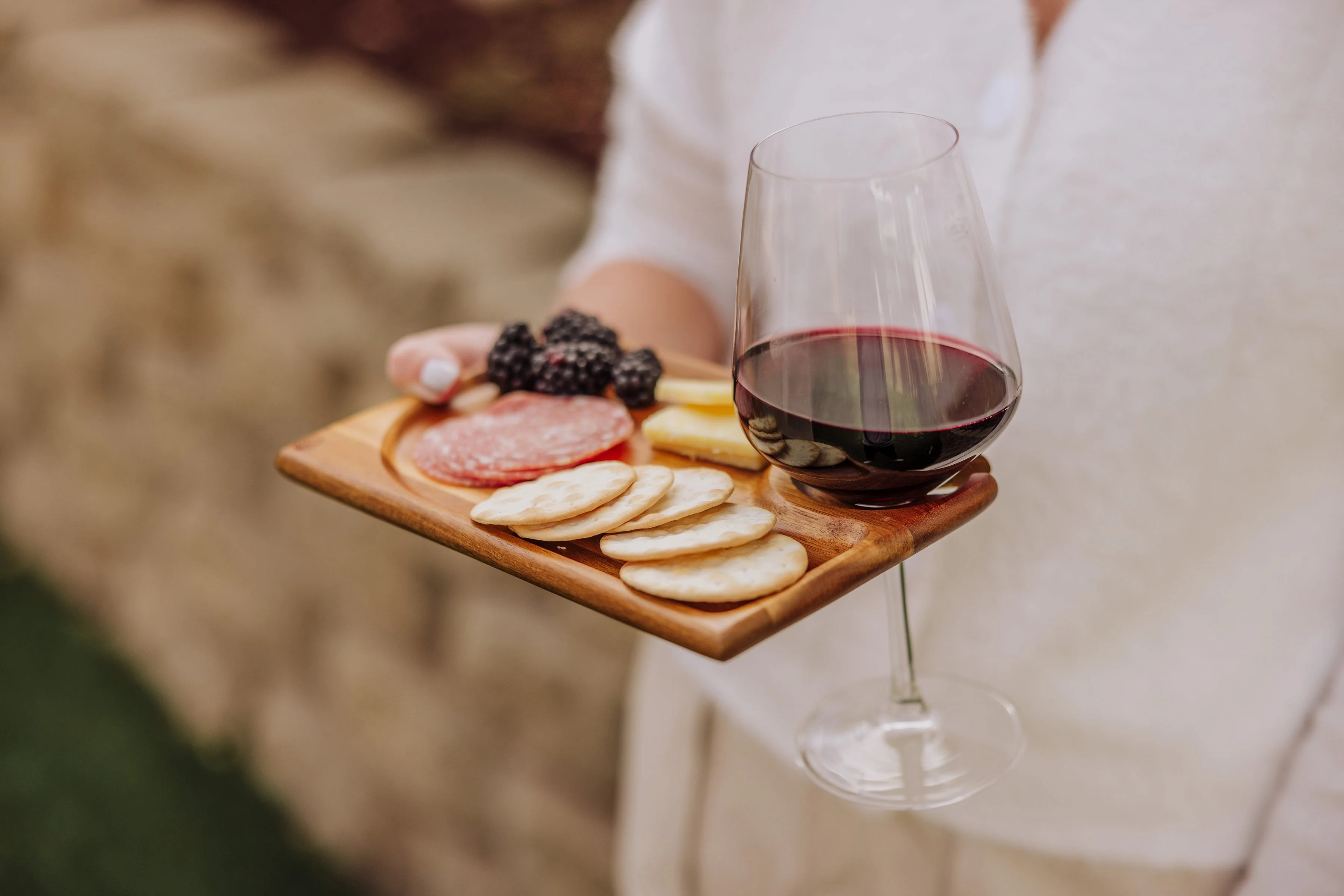 Rectangle Wine Appetizer Plate Set of 4 - Image 4