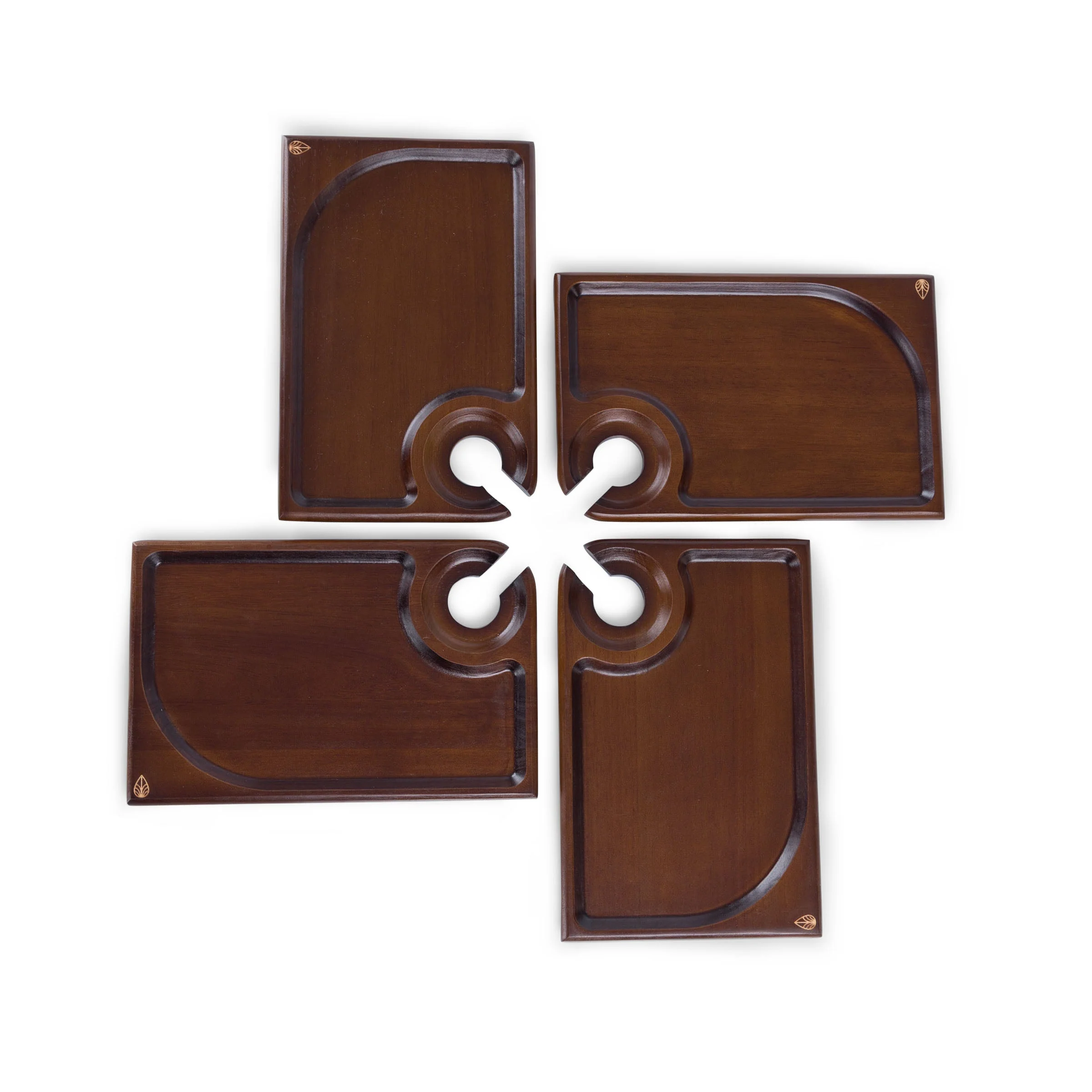 Rectangle Wine Appetizer Plate Set of 4 - Image 5
