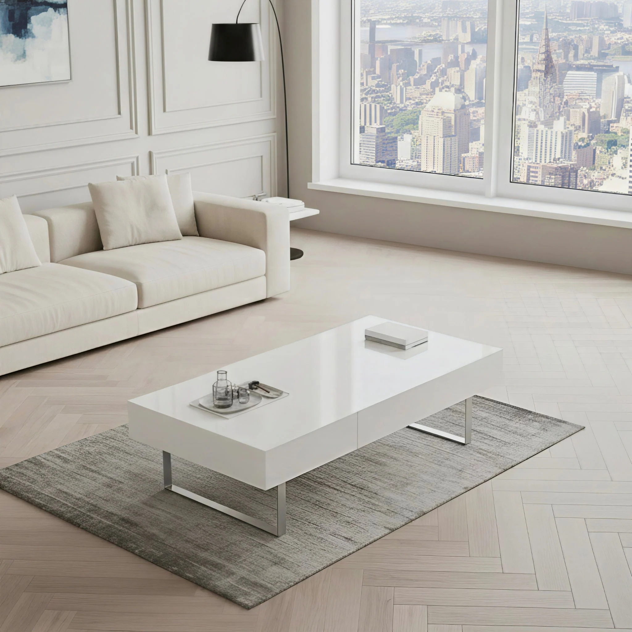 Rectangular Coffee Table With Hidden Storage - Image 3
