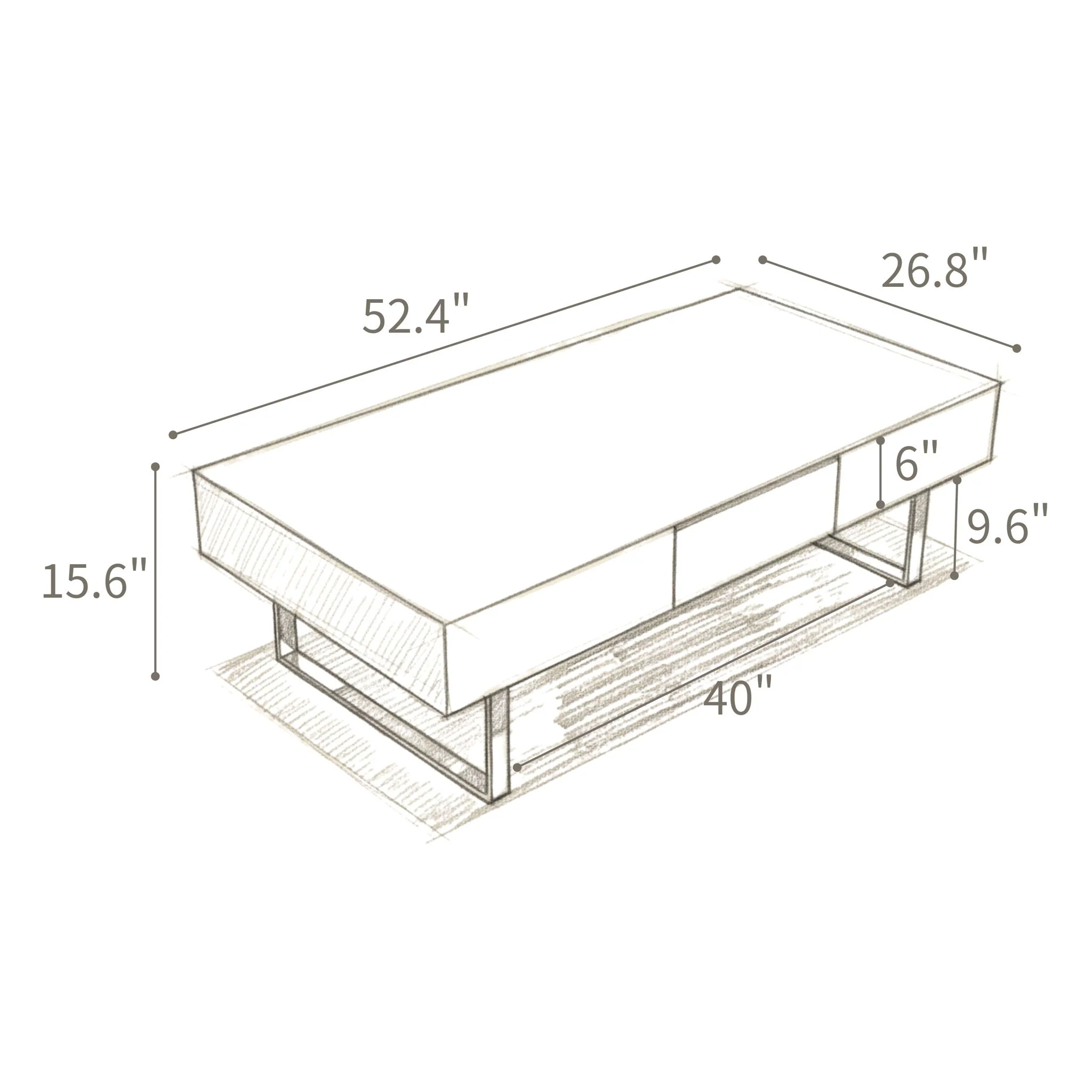 Rectangular Coffee Table With Hidden Storage - Image 5