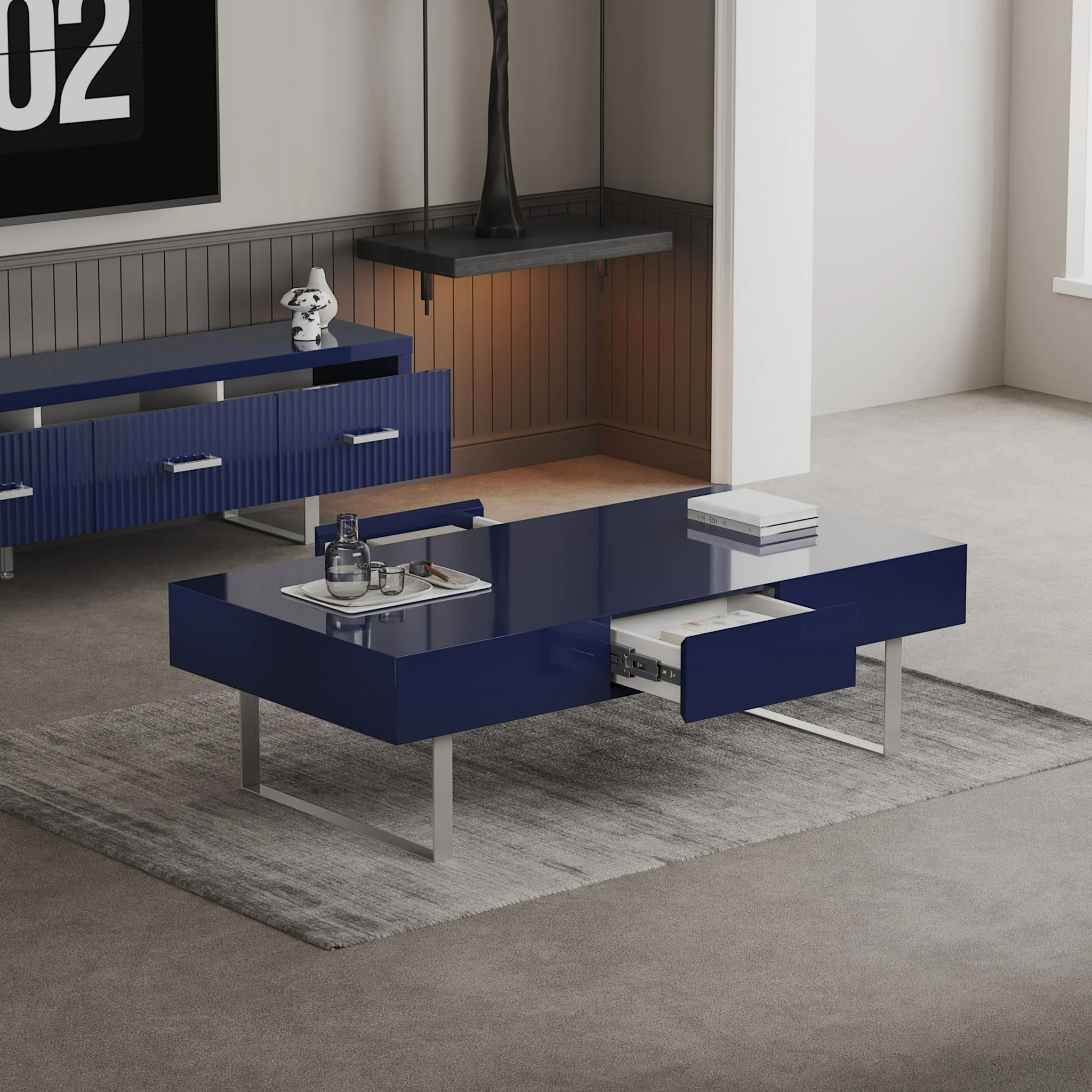 Rectangular Coffee Table With Hidden Storage - Image 6