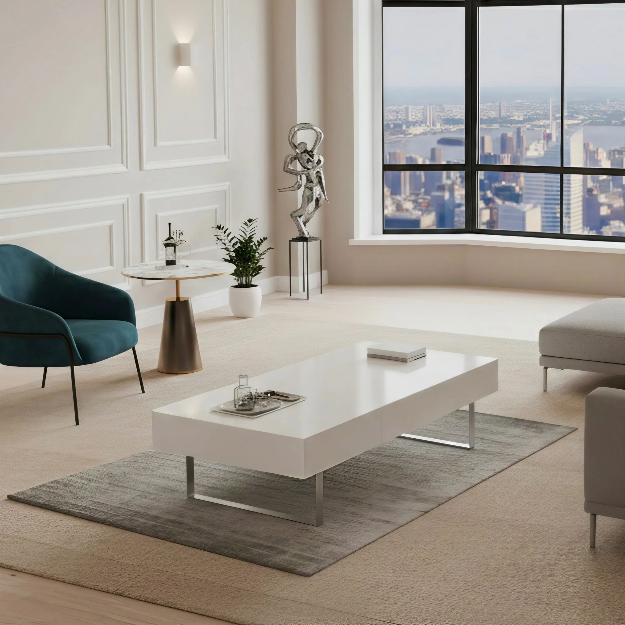 Rectangular Coffee Table With Hidden Storage - Image 8