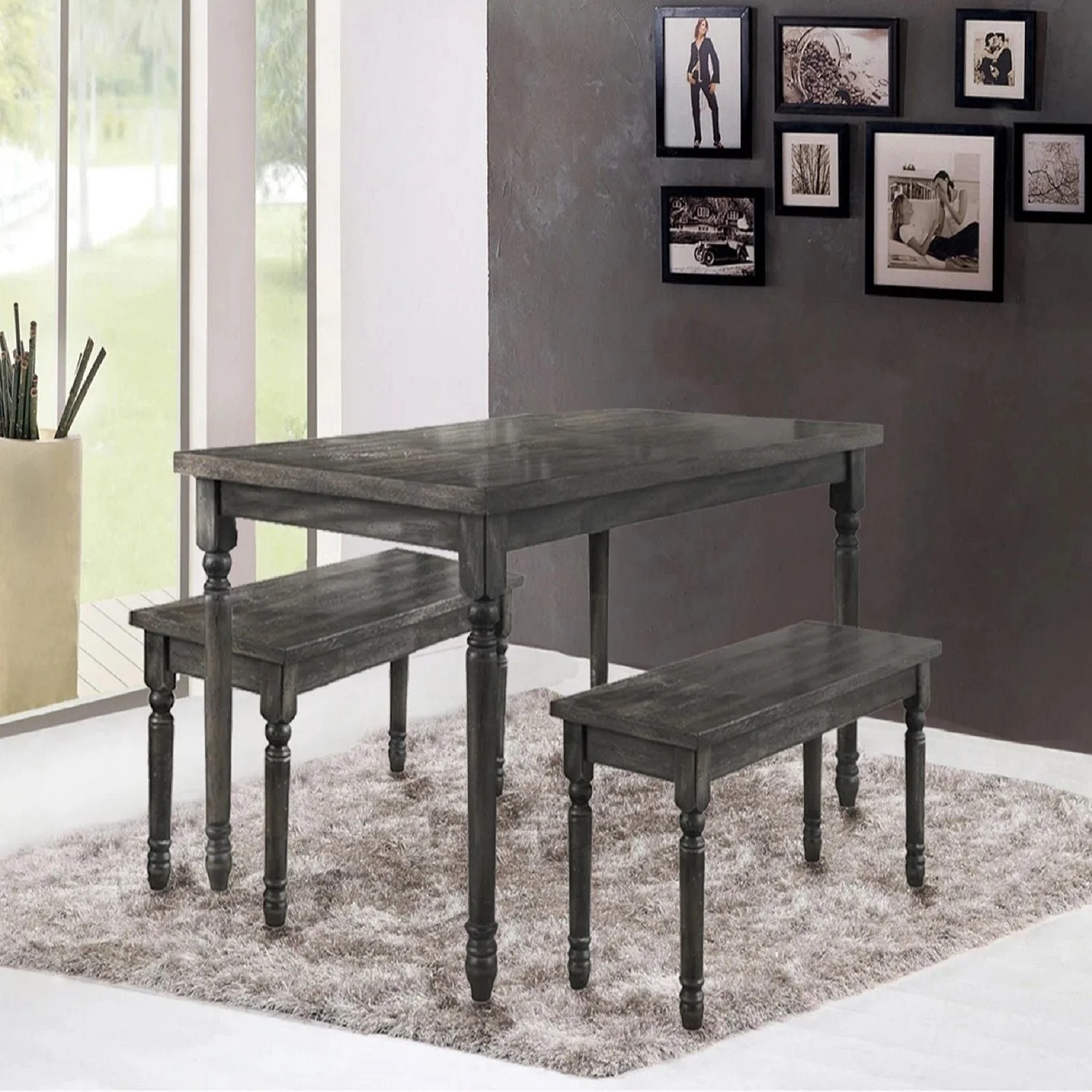 Rectangular Dining Table - Gray - Image 2