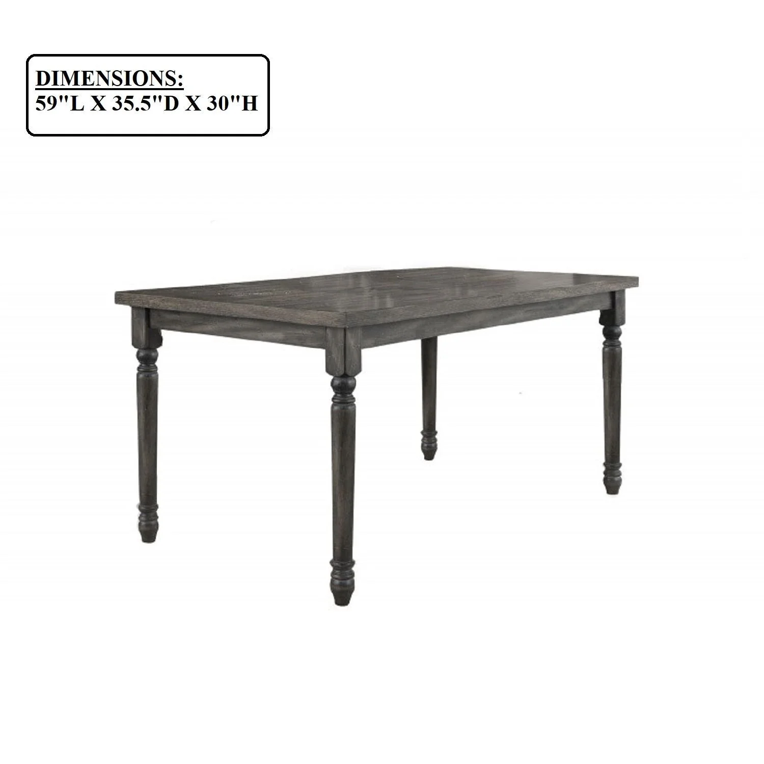 Rectangular Dining Table - Gray - Image 4