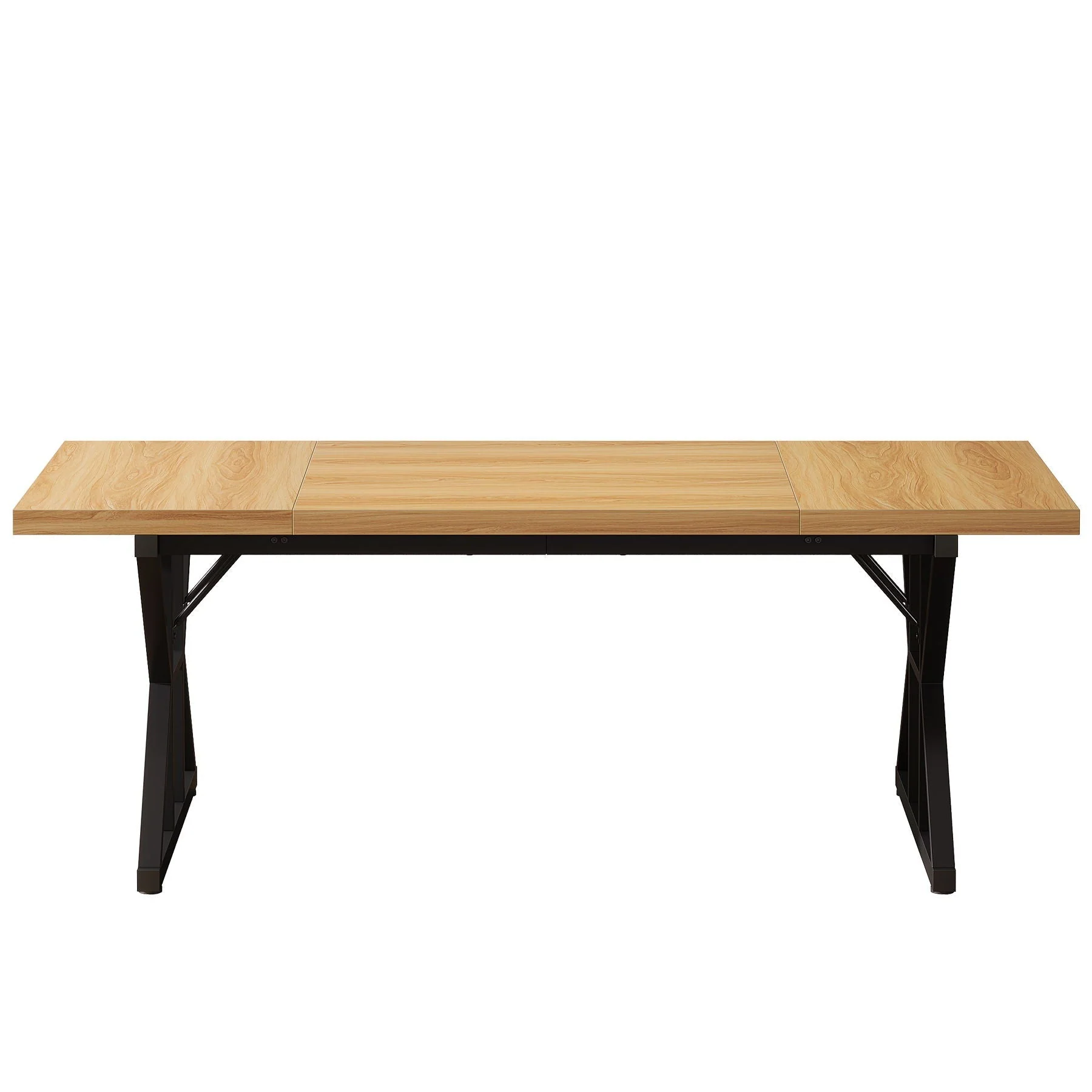 Rectangular Dining Table With X Trestle Metal Legs - Image 12