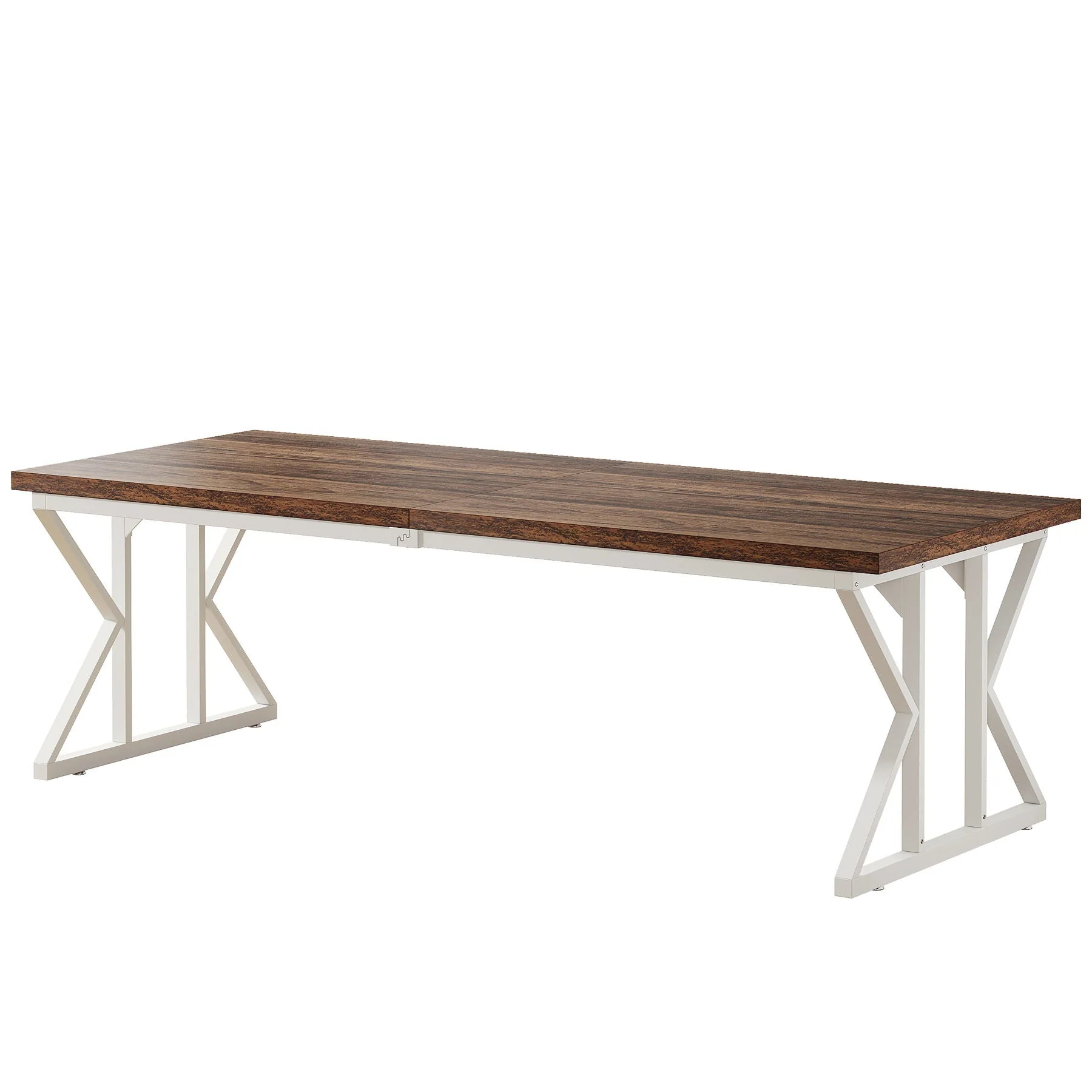 Rectangular Dining Table With X Trestle Metal Legs - Image 3