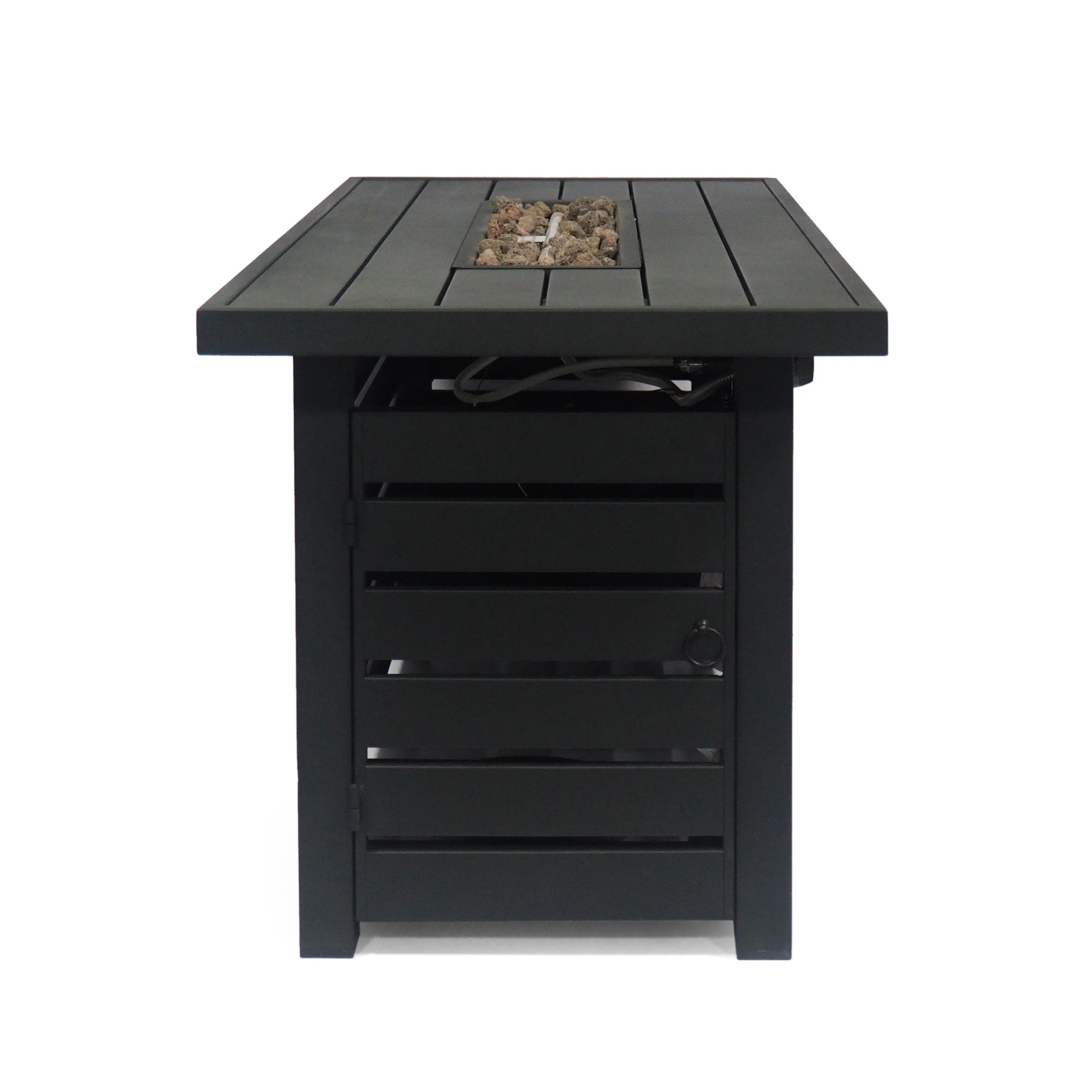 Rectangular Iron Fire Pit - 30,000 BTU - Tank Cover Inside - Image 10