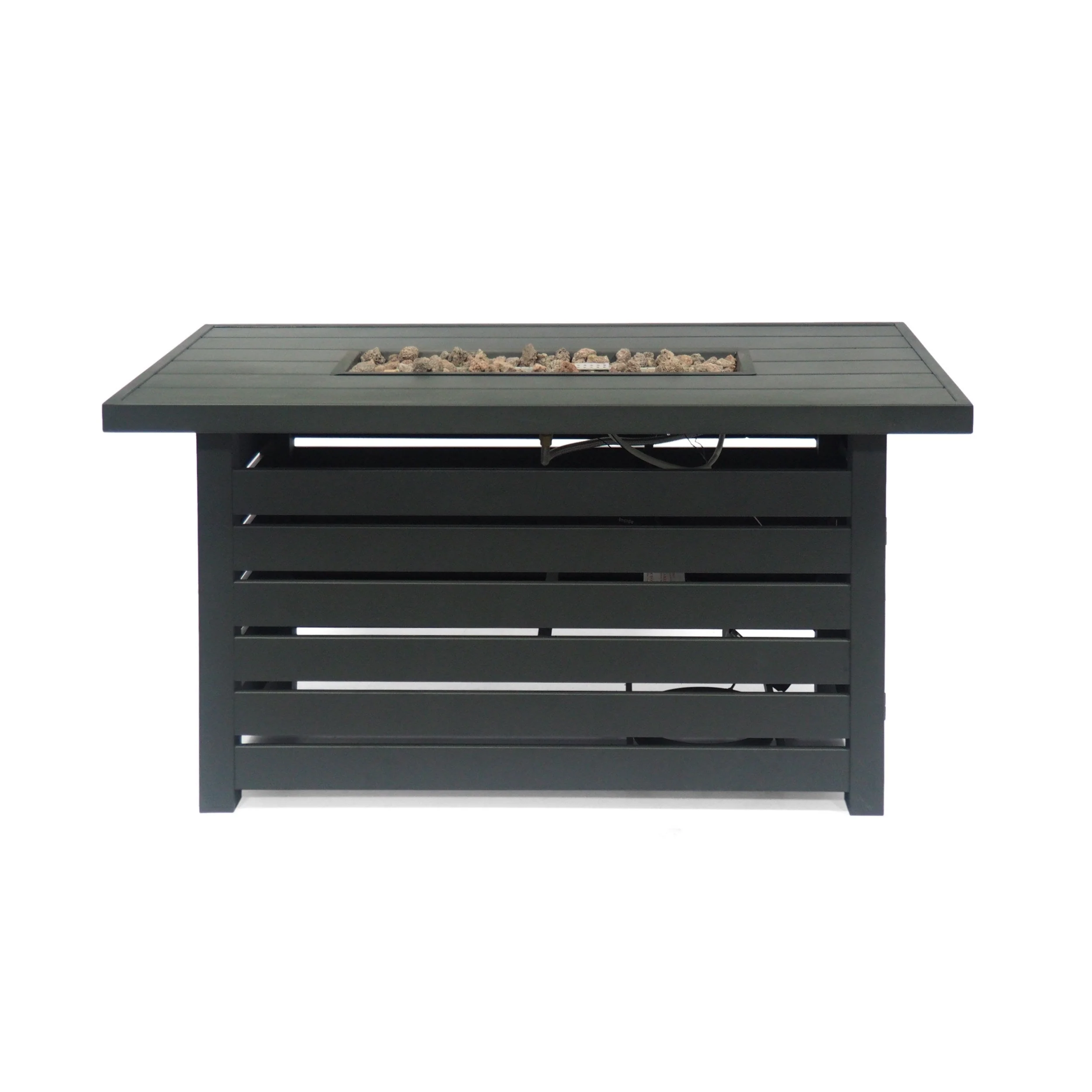 Rectangular Iron Fire Pit - 30,000 BTU - Tank Cover Inside - Image 12