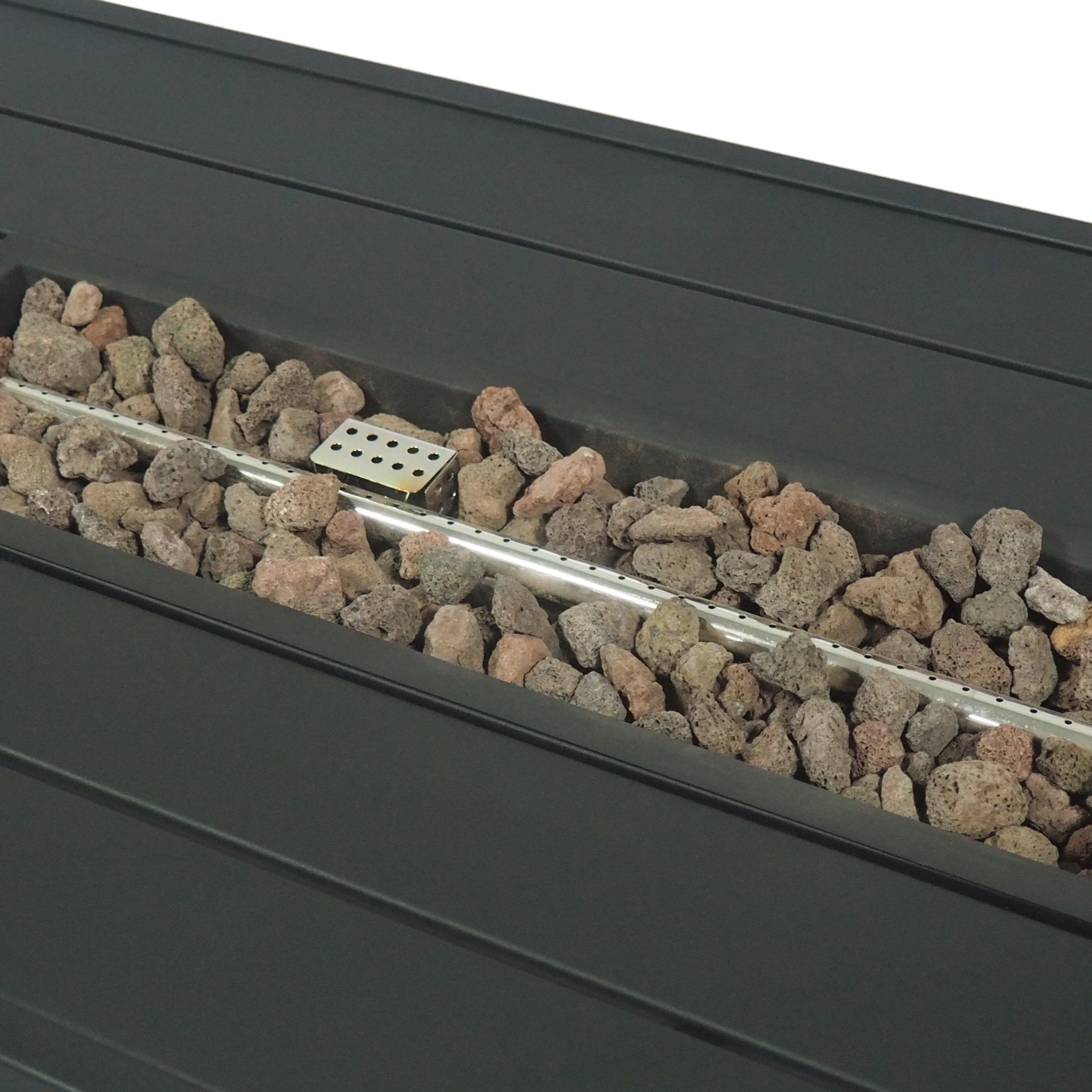 Rectangular Iron Fire Pit - 30,000 BTU - Tank Cover Inside - Image 15