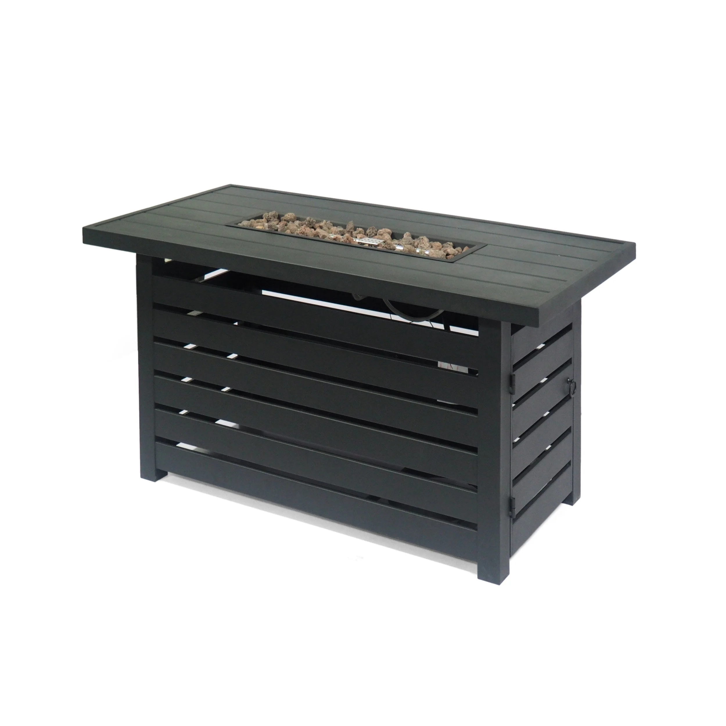 Rectangular Iron Fire Pit - 30,000 BTU - Tank Cover Inside - Image 9