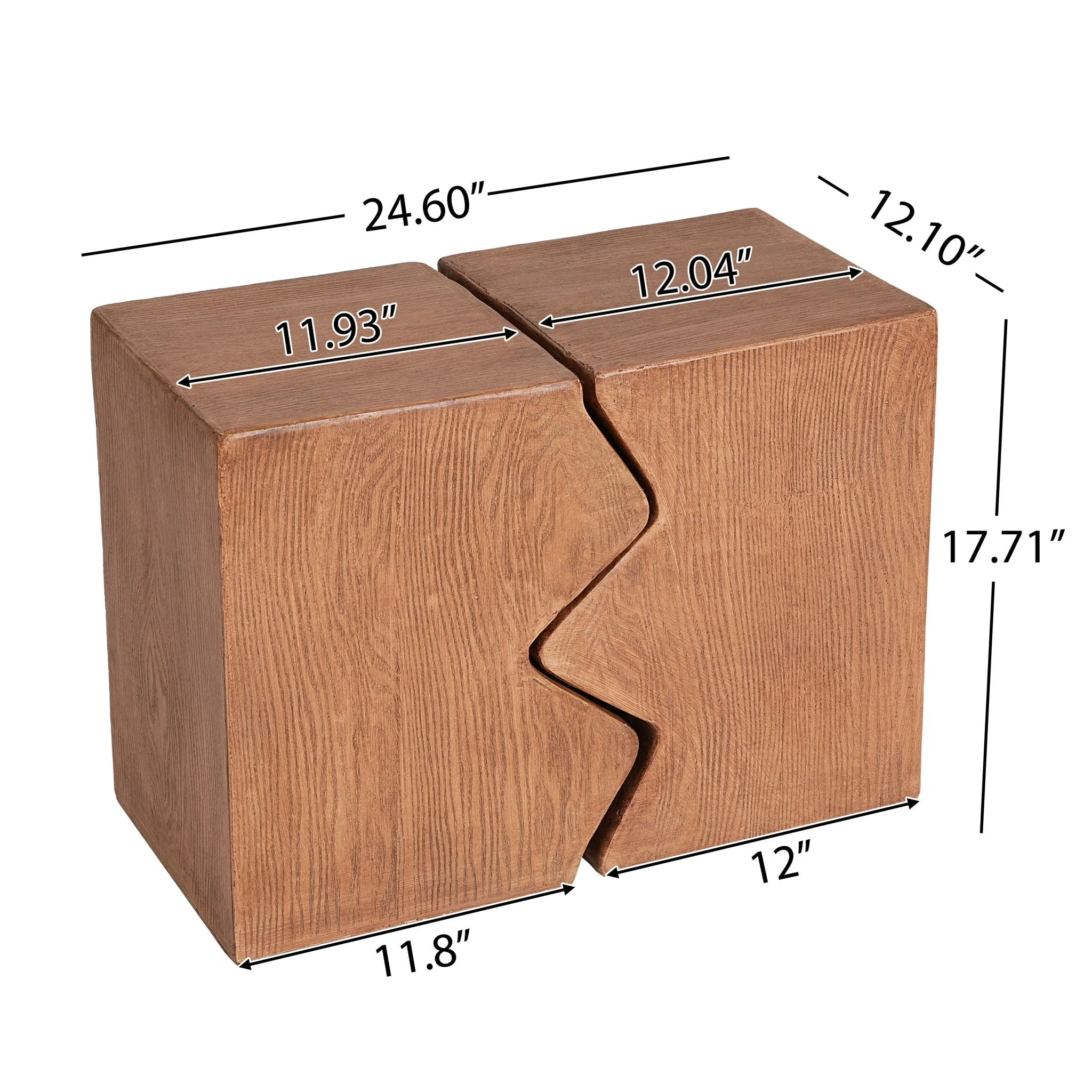 Rectangular Outdoor Indoor Accent Side Table (Set of 2) - Image 3