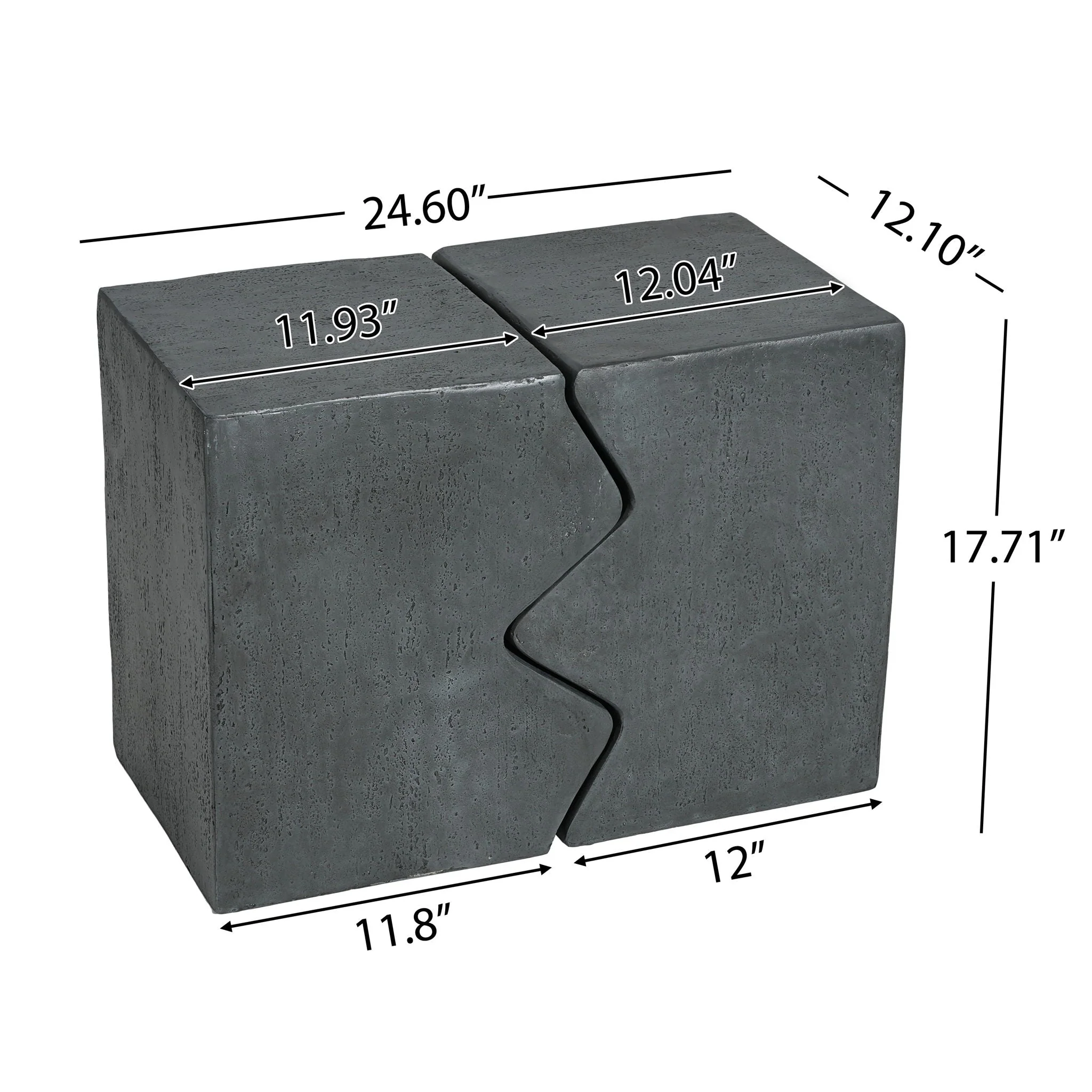 Rectangular Outdoor Indoor Accent Side Table (Set of 2) - Image 5