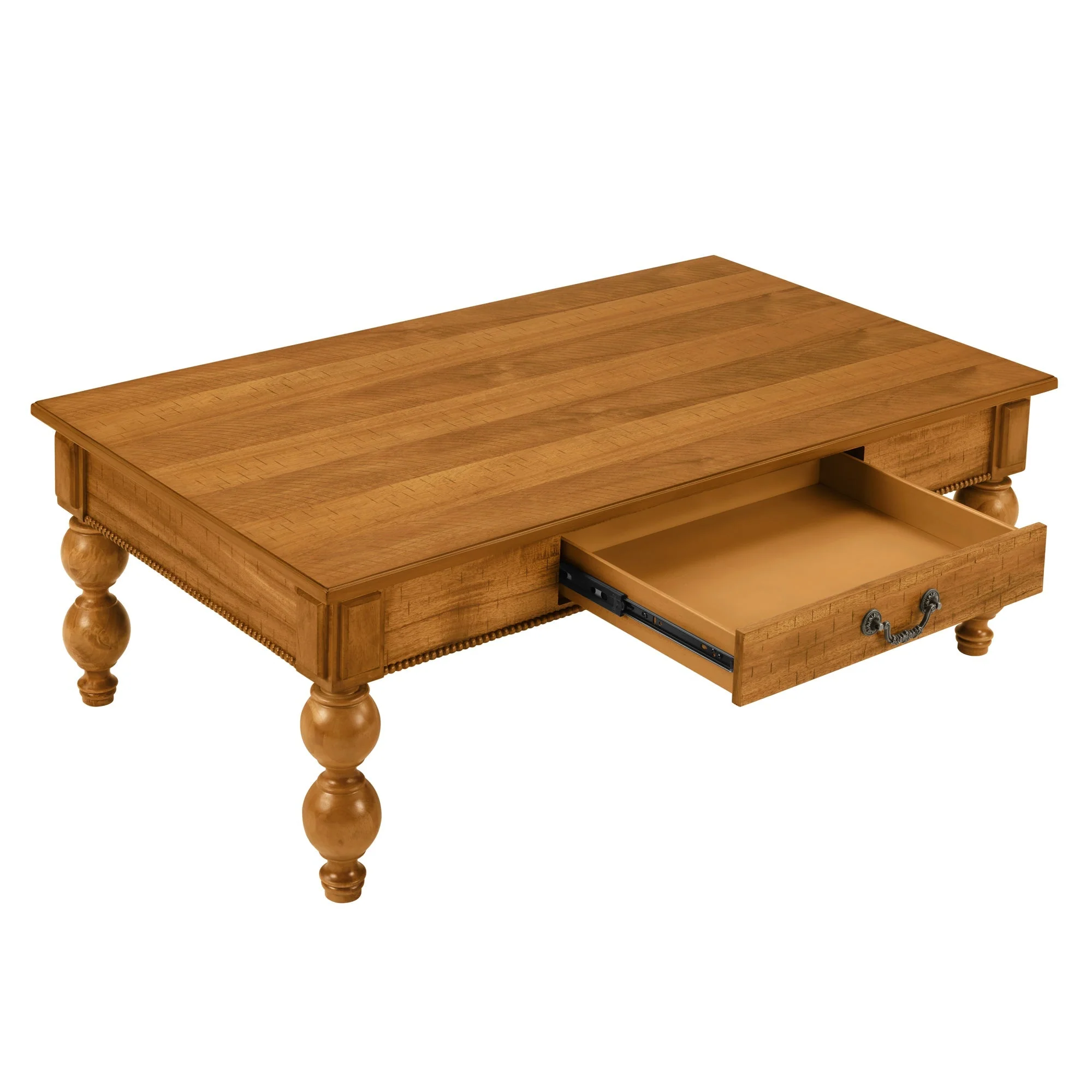 Rectangular Wooden Coffee Table with Storage Drawer - Image 8