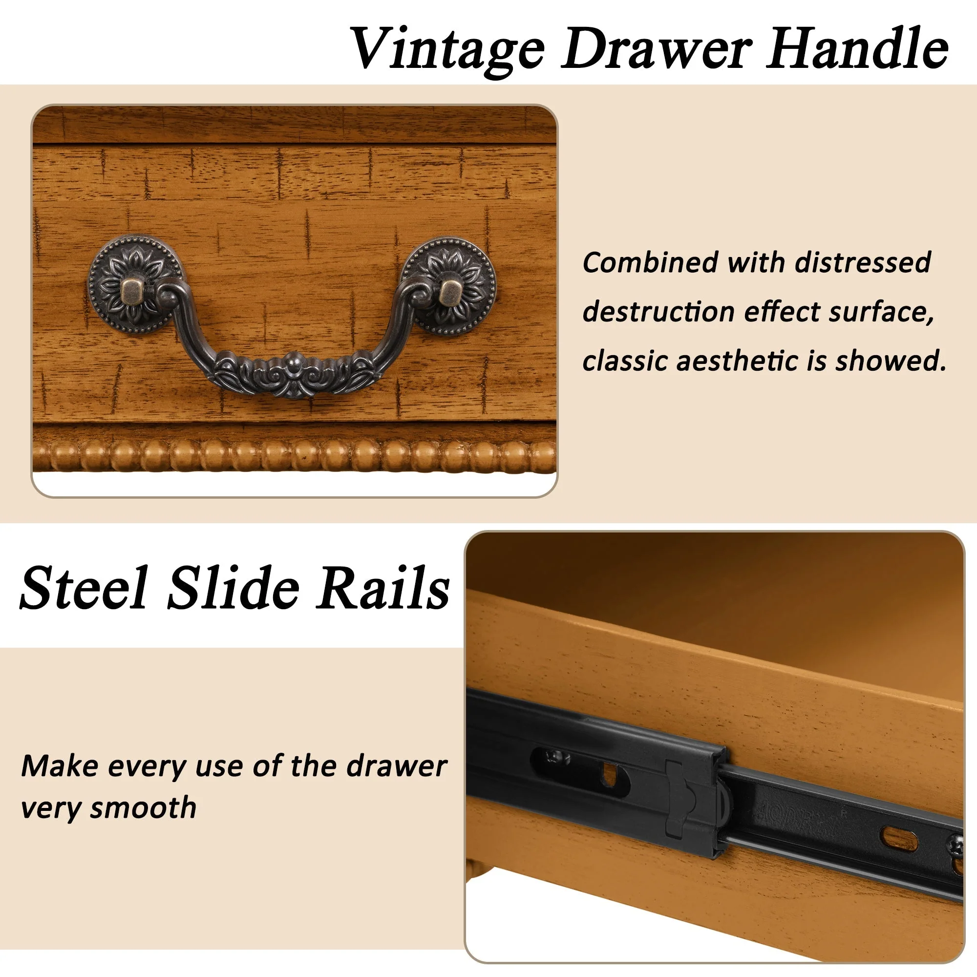 Rectangular Wooden Coffee Table with Storage Drawer - Image 9