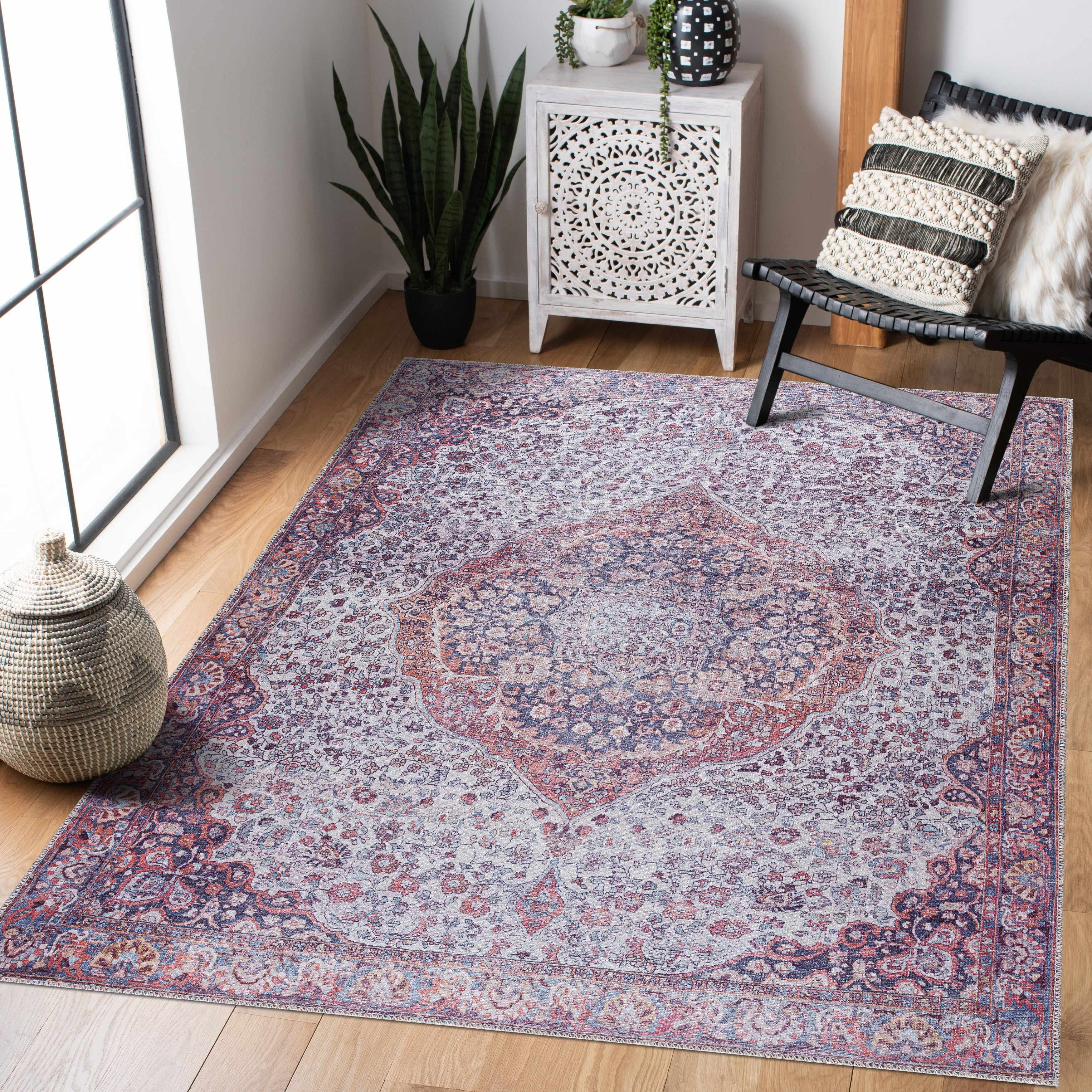 Red Cael Tumble Dry Washable Rug - Promo - Image 2