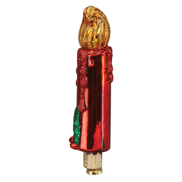 Red Clip-On Candle Ornament 4 x 1.25 x 1 Inches - Image 5