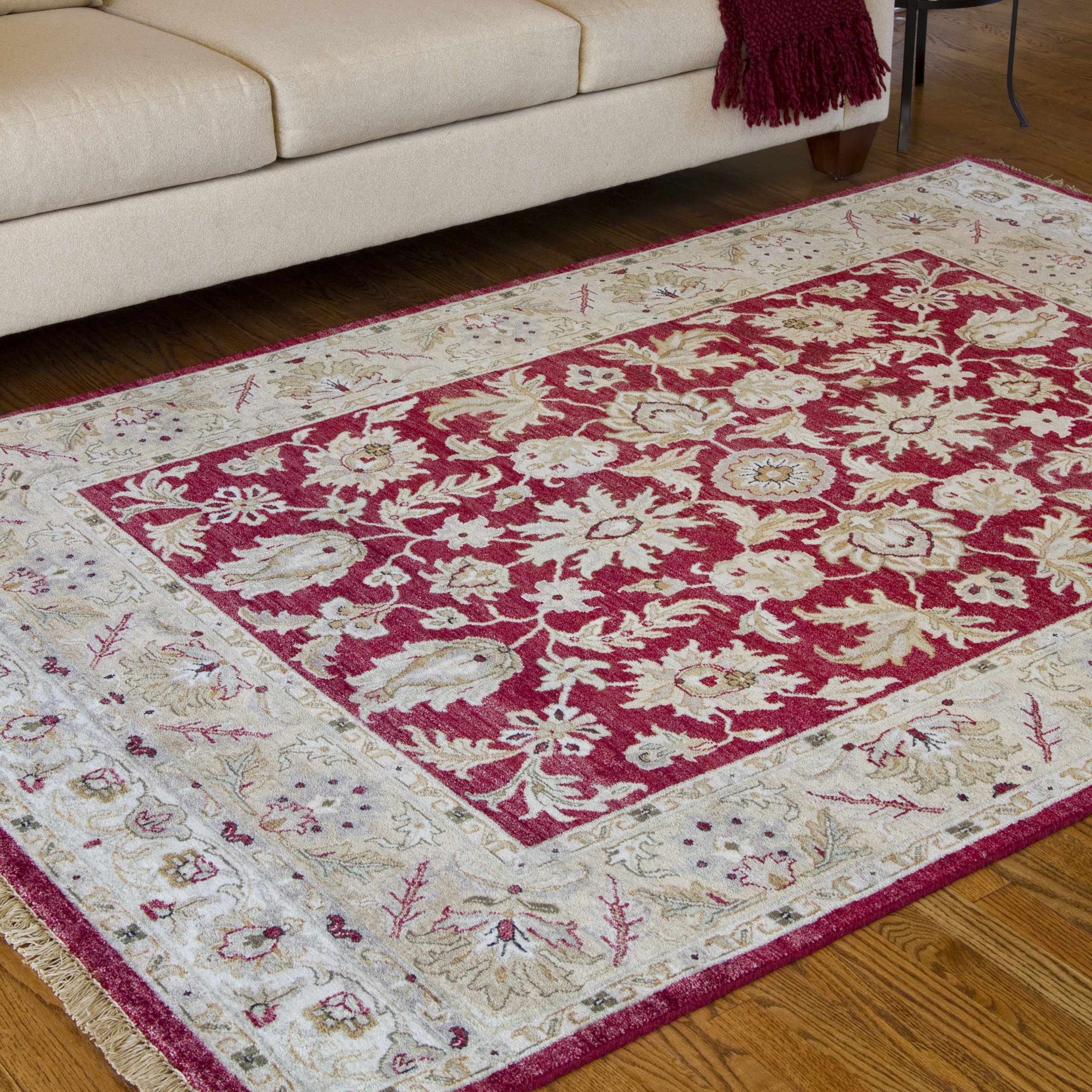 Red&Gold Premium Wool Area Rug - Clearance - Image 2