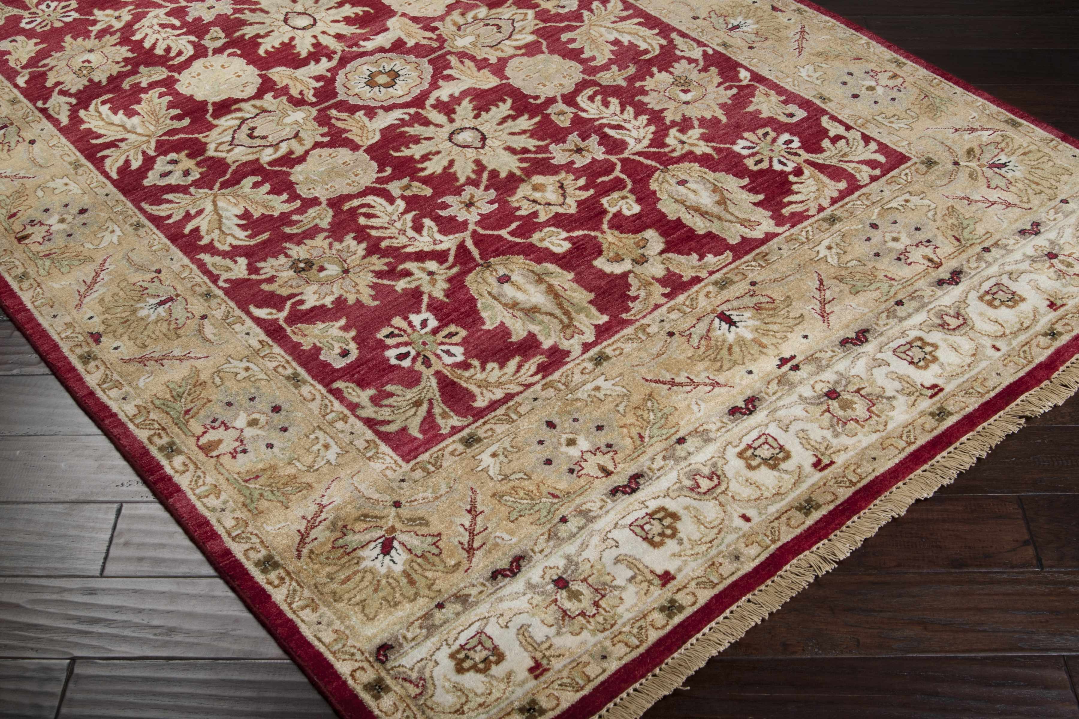 Red&Gold Premium Wool Area Rug - Clearance - Image 4