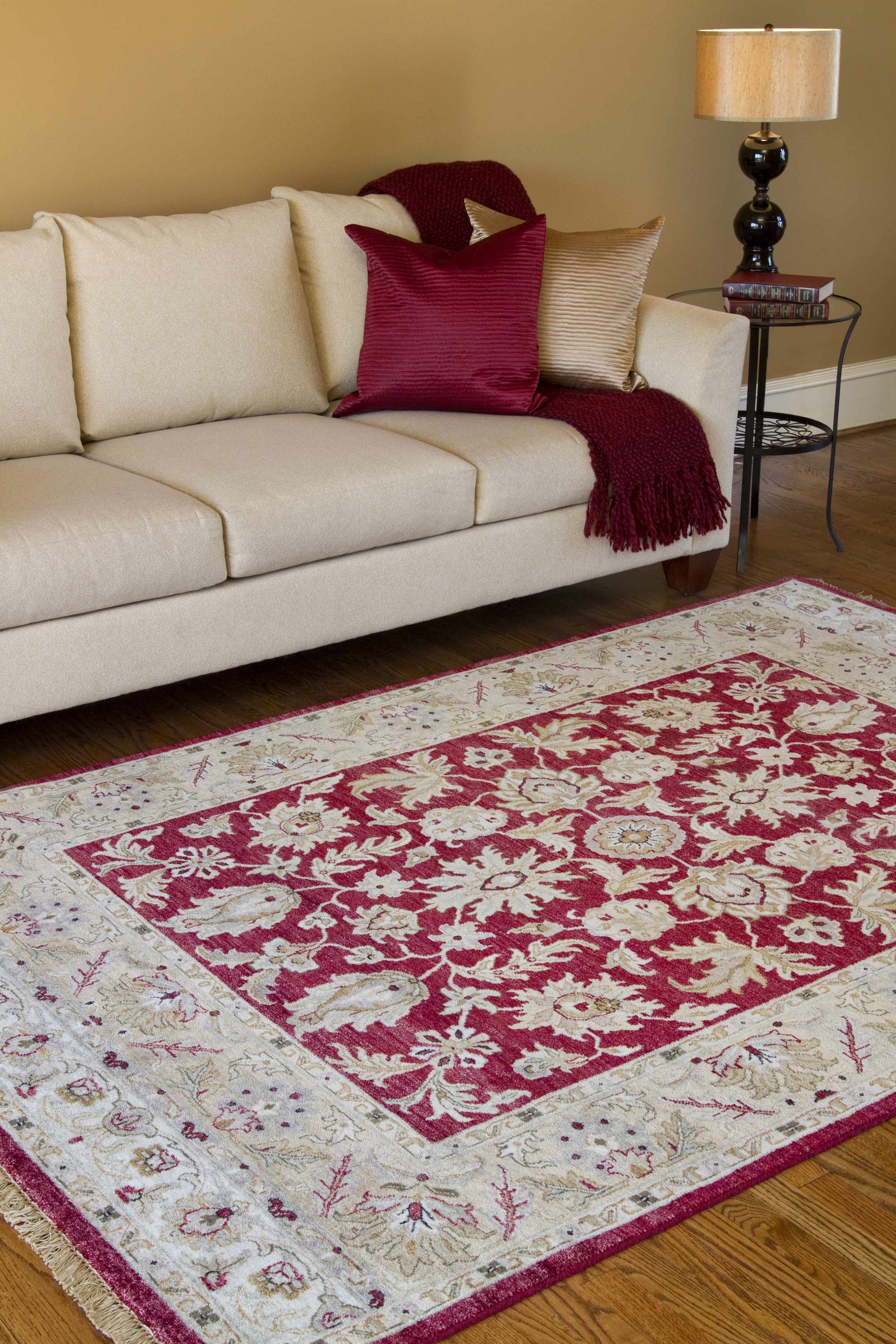 Red&Gold Premium Wool Area Rug - Clearance - Image 6