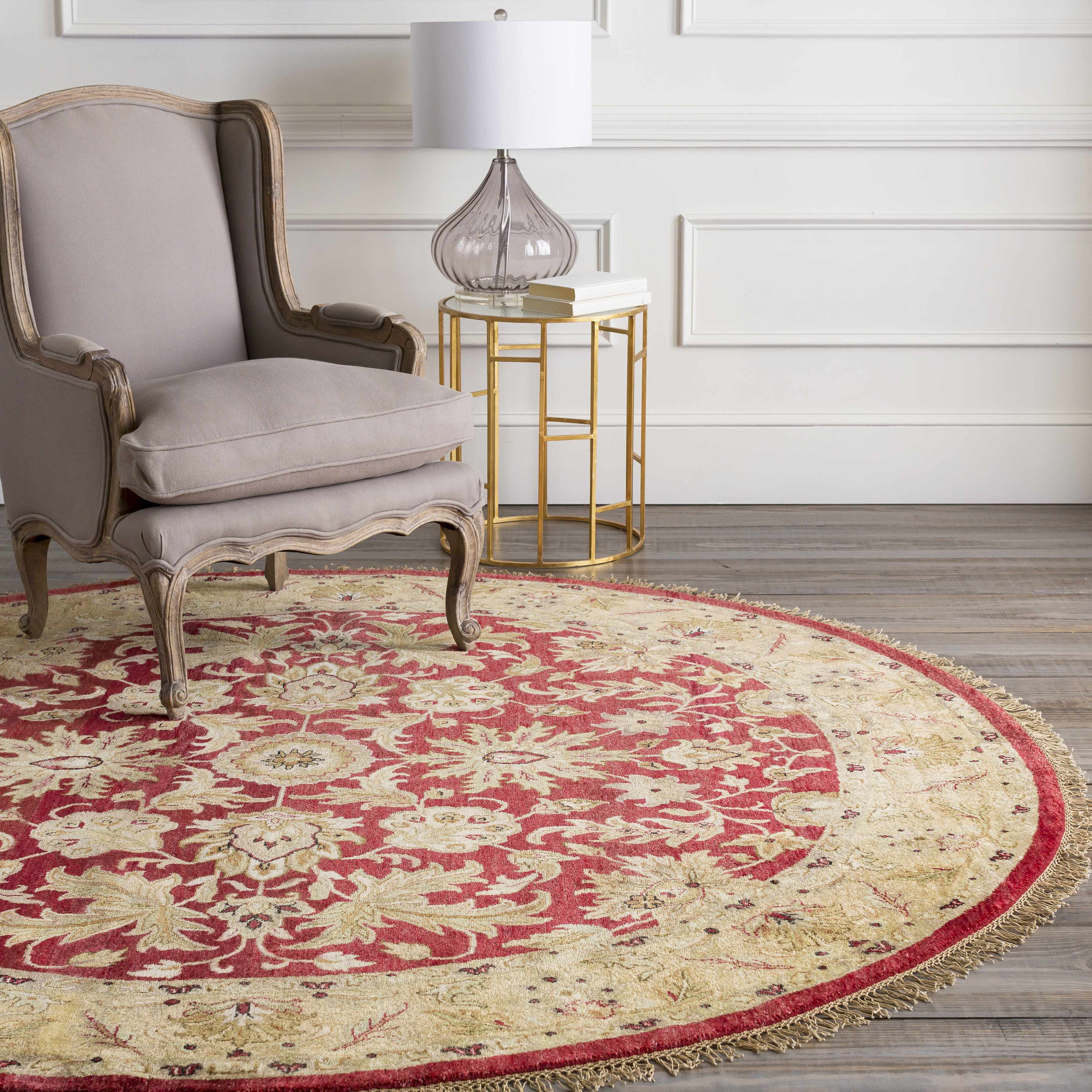 Red&Gold Premium Wool Area Rug - Clearance - Image 7