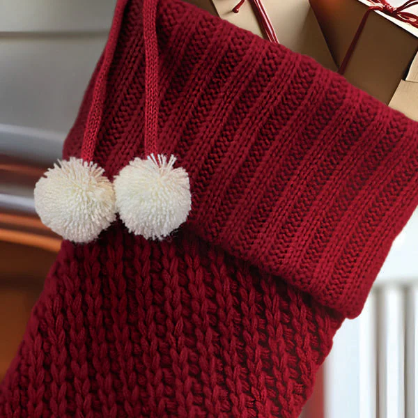 Red Knit Stocking - Image 4