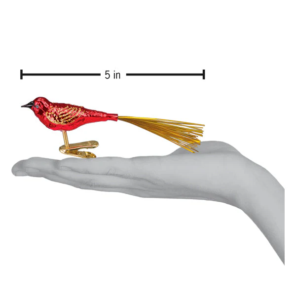 Red Lovebird Ornament - Image 4