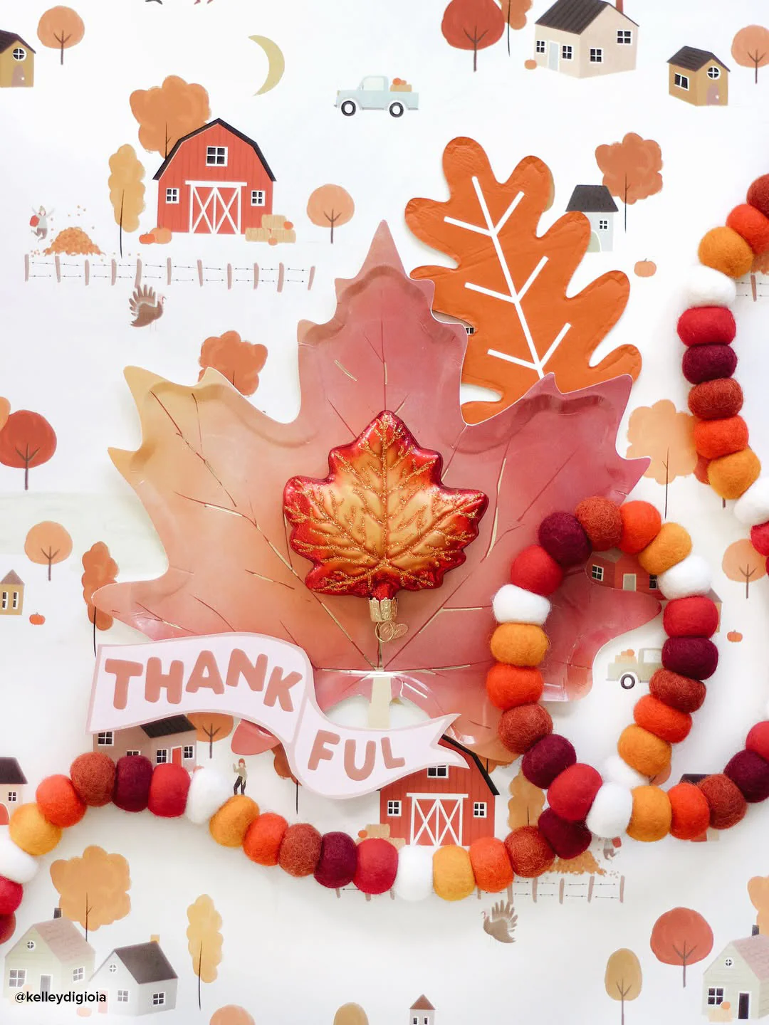 Red Maple Leaf Ornament - Image 3