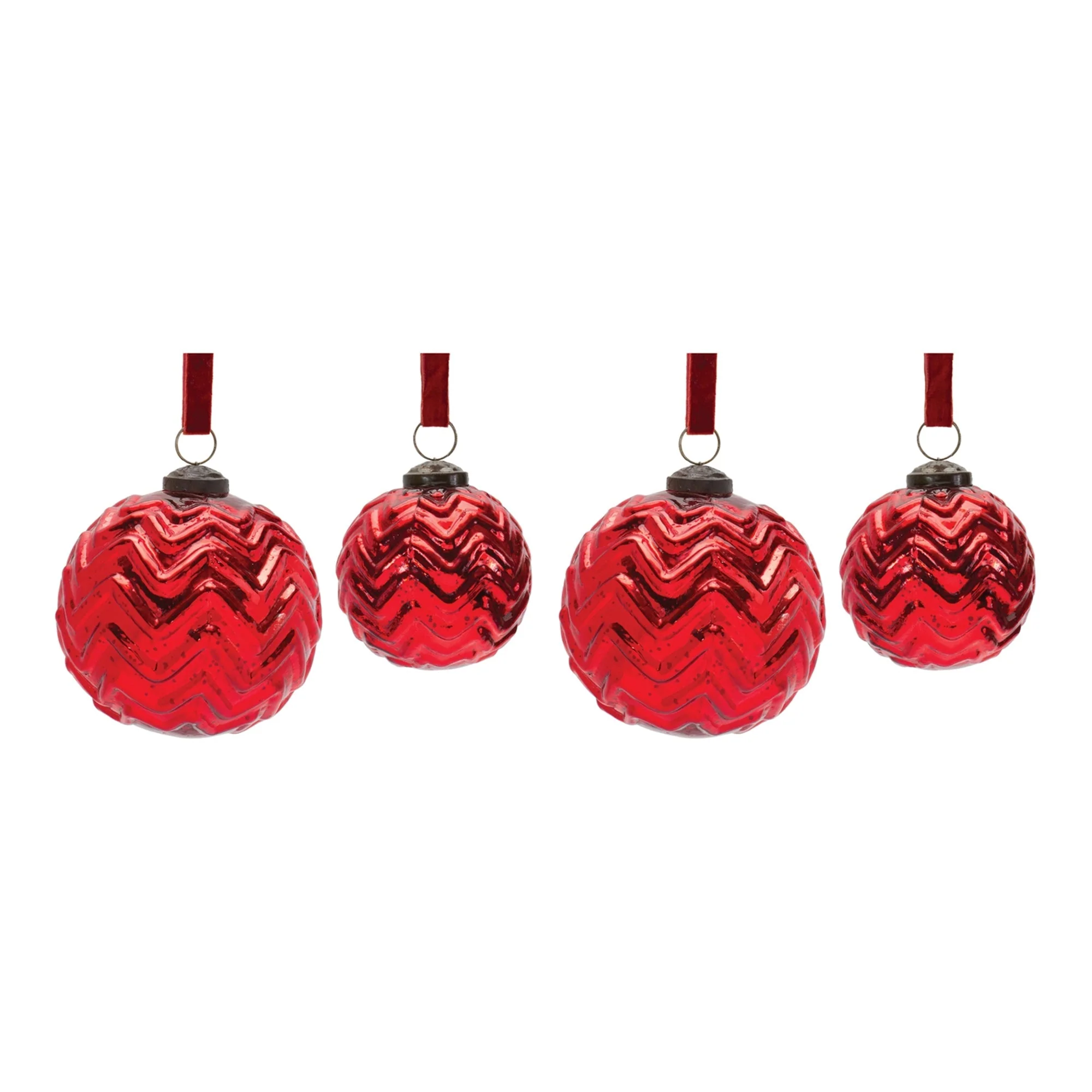 Mercury Glass Ball Ornament (Set of 4) - Image 3