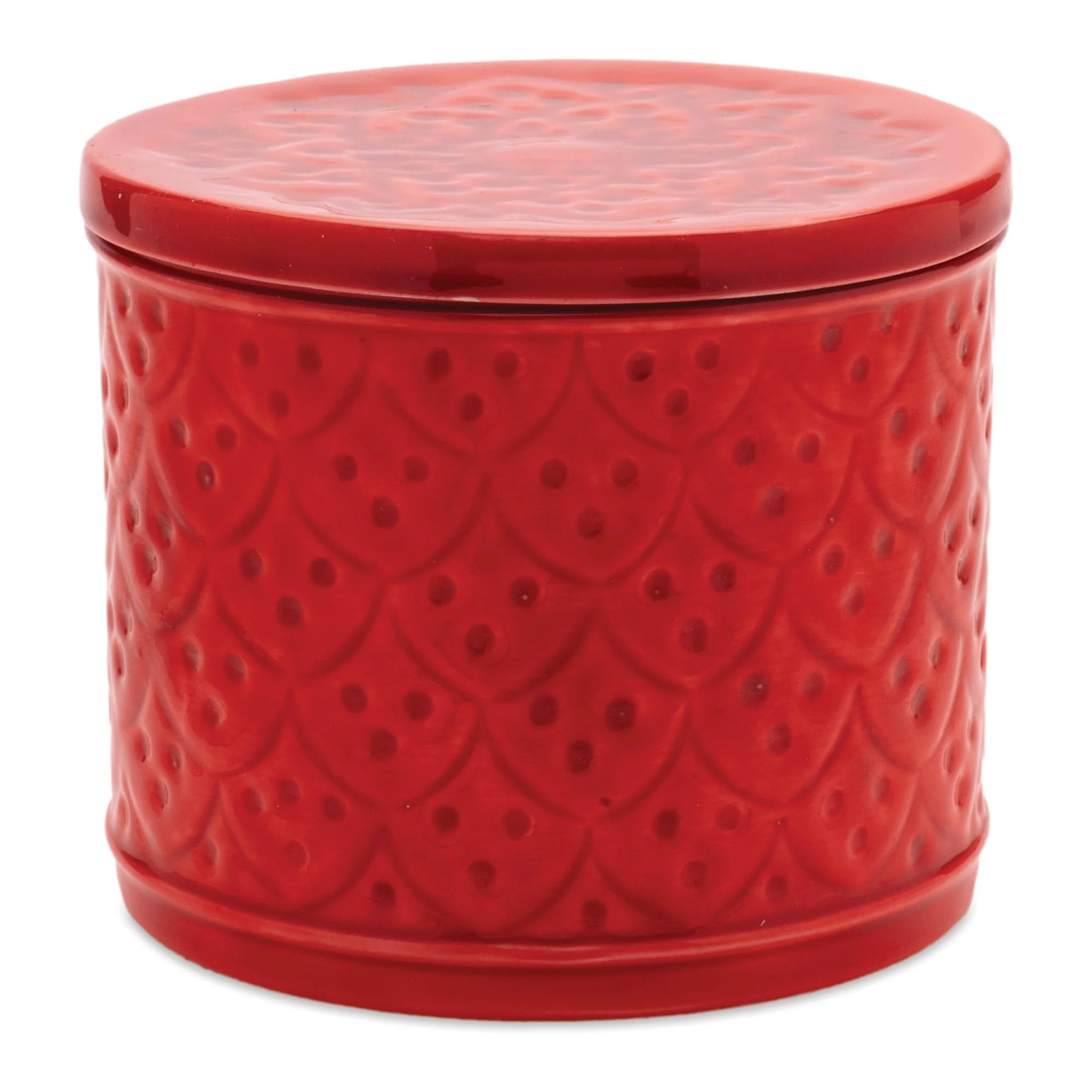 Red Metal Container with Lid (Set of 2) - Image 2