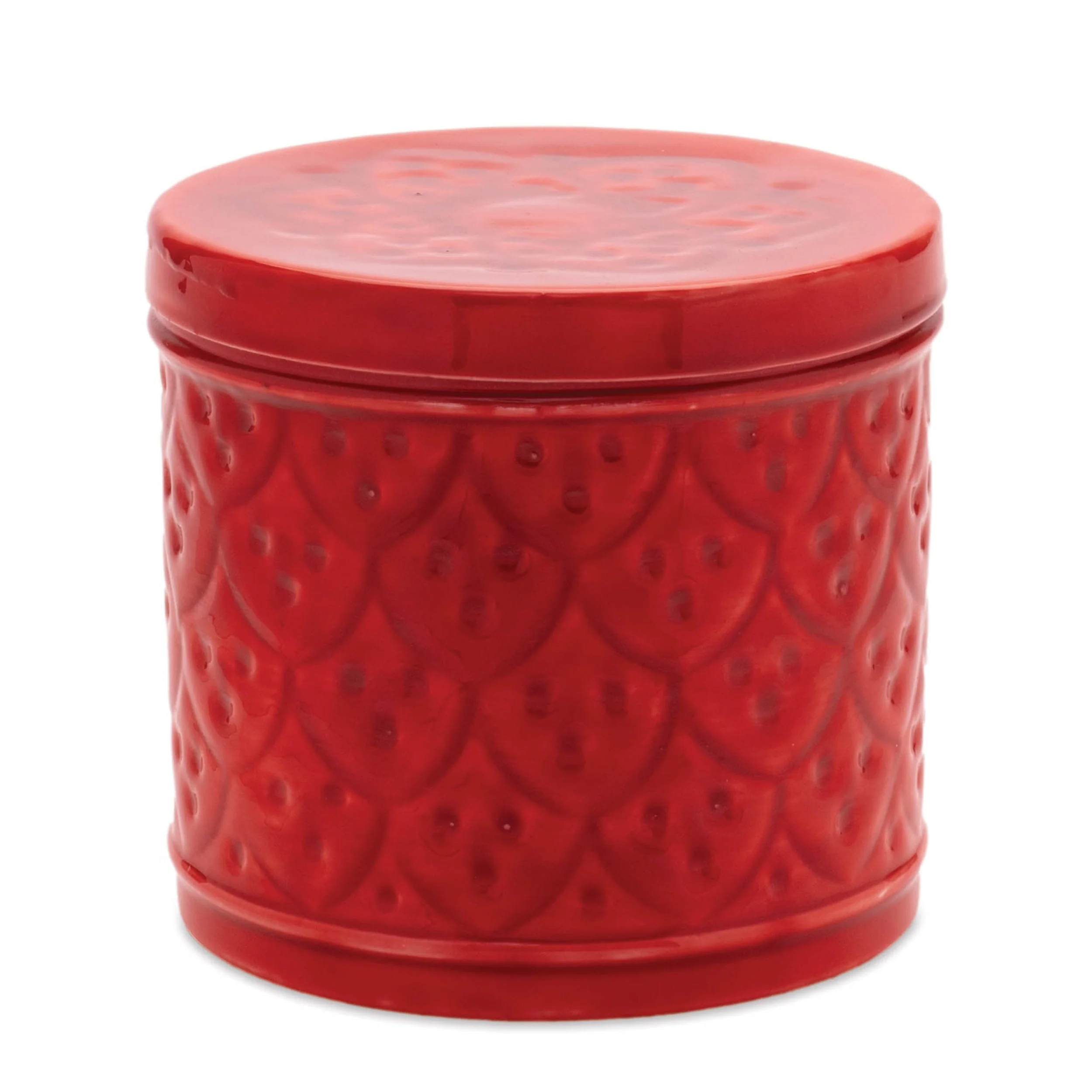 Red Metal Container with Lid (Set of 2) - Image 3