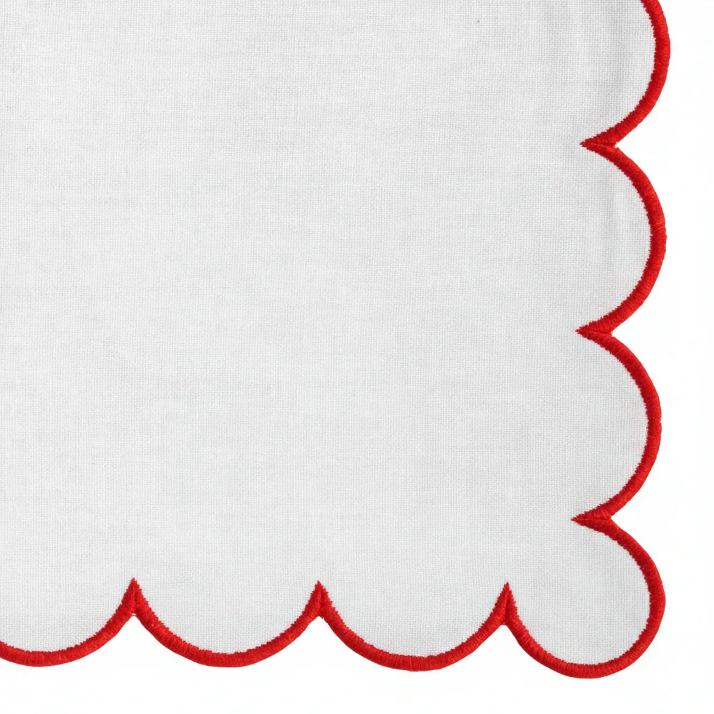Red Scalloped Edge Napkins - LongWave - Image 6
