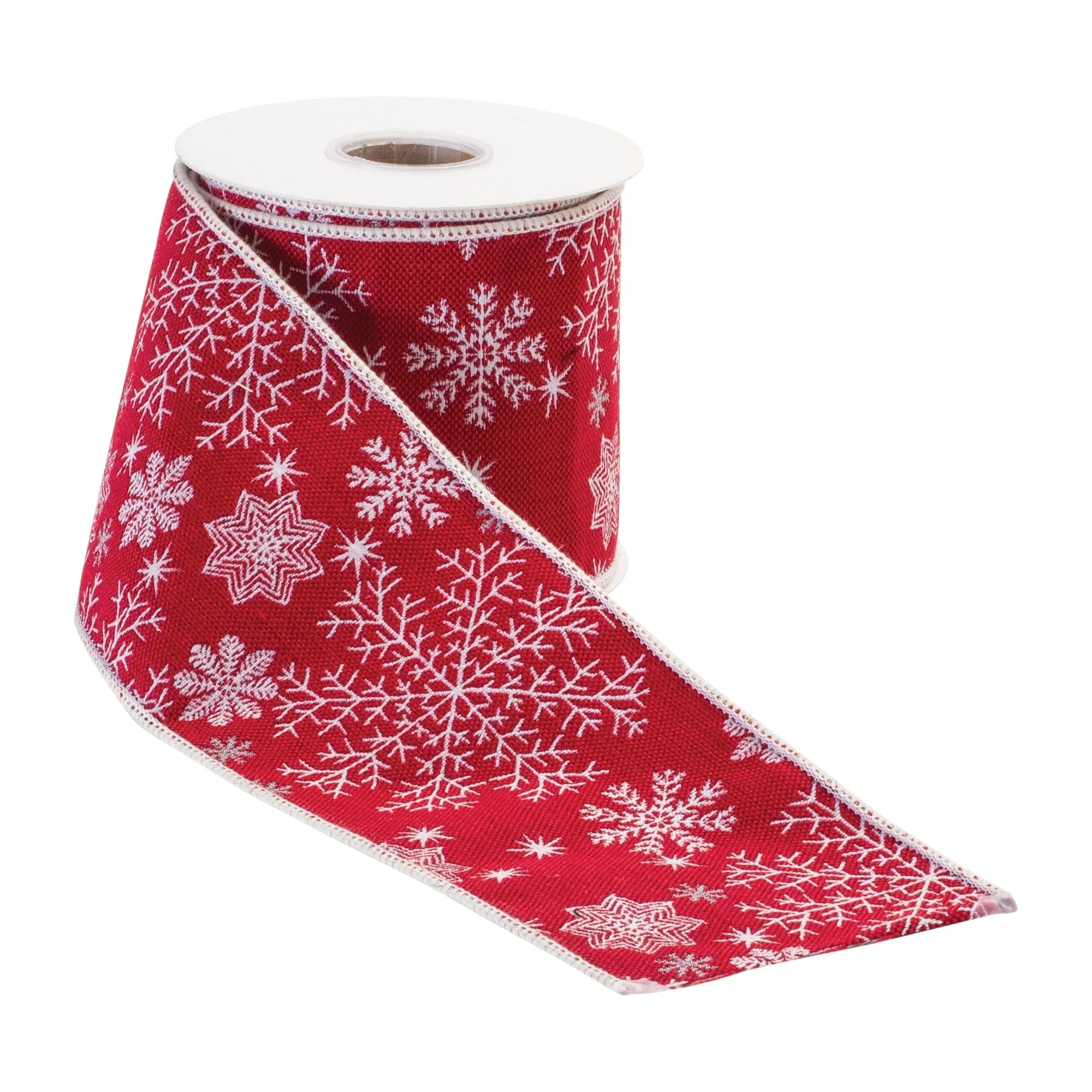 Festive Snowflake Ribbon 4" x 5 yds. - Image 2