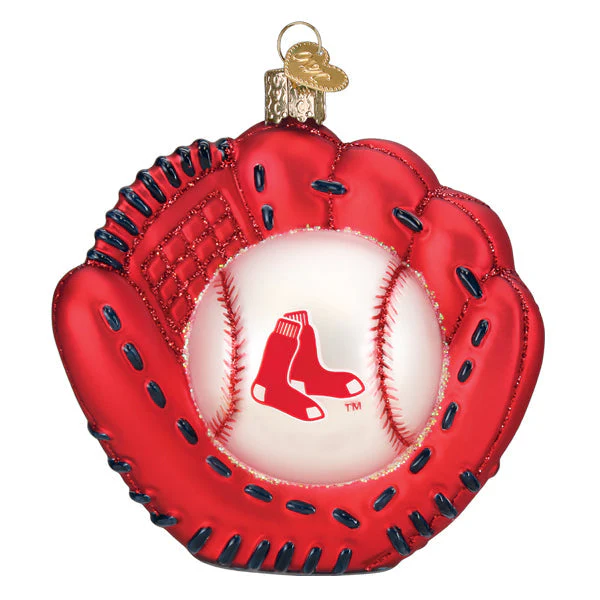 Red Sox Baseball Mitt Ornament - Image 3