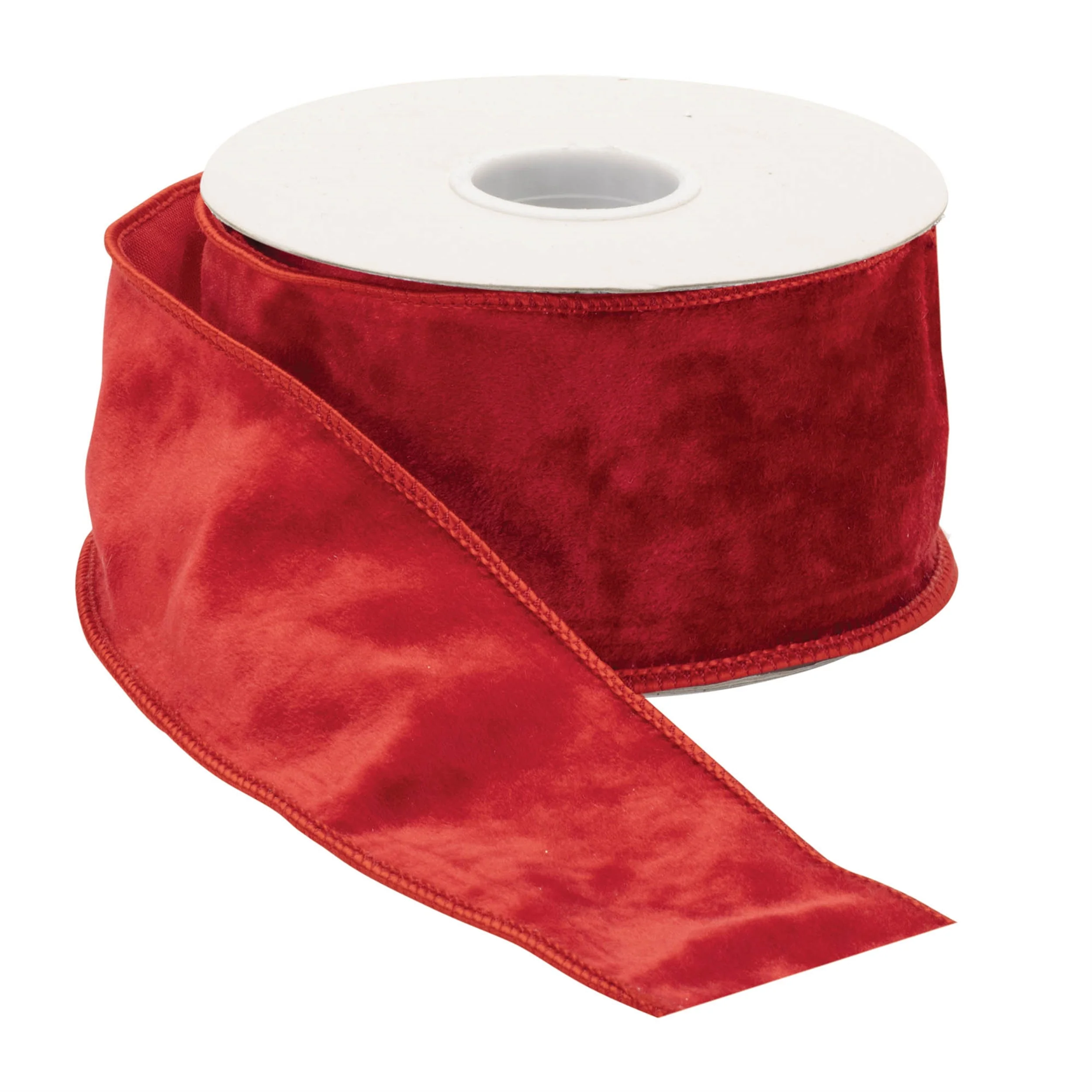 Red wired ribbon 2.5" x 10 yds. - Image 2