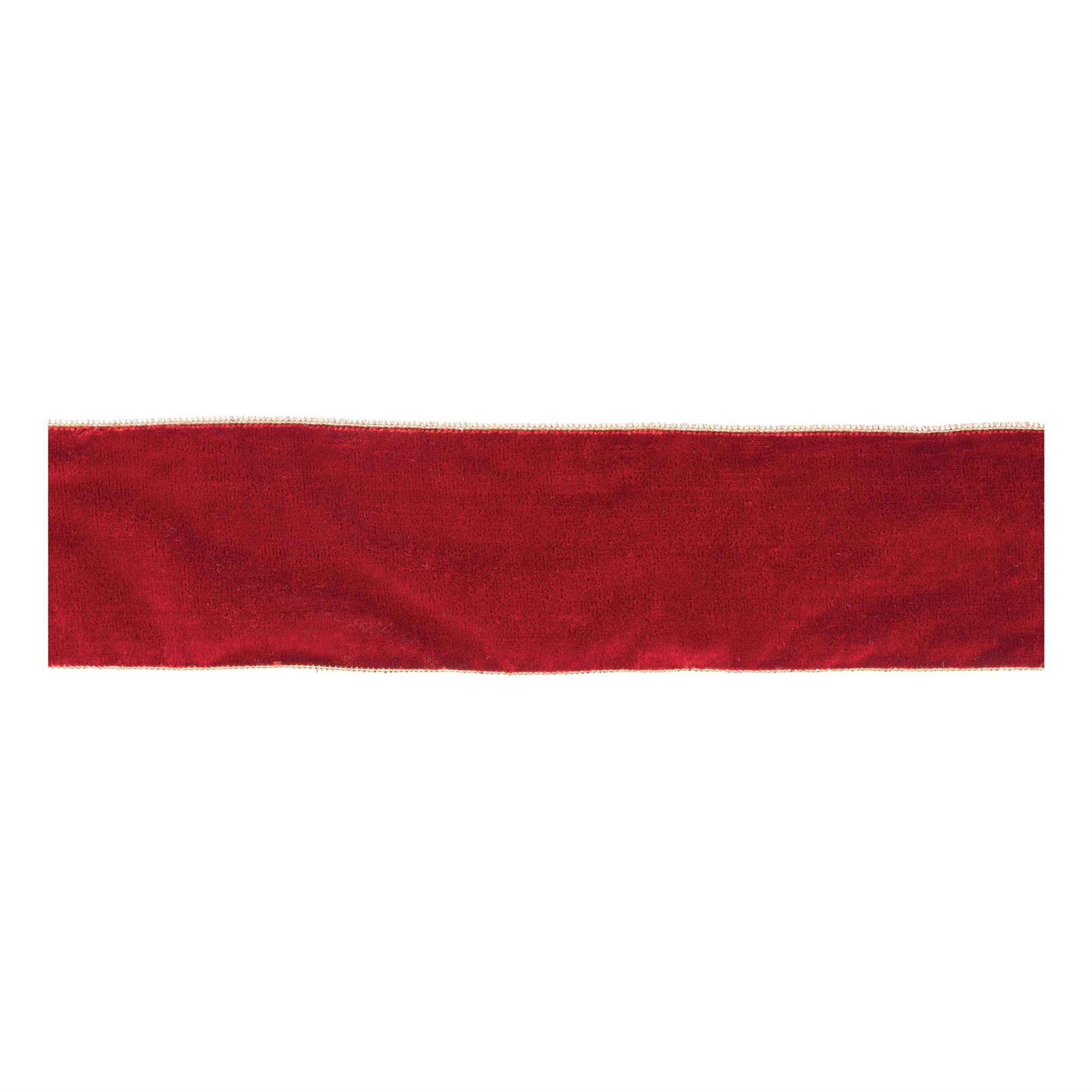 Red Wired Ribbon 4" x 10 Yds.