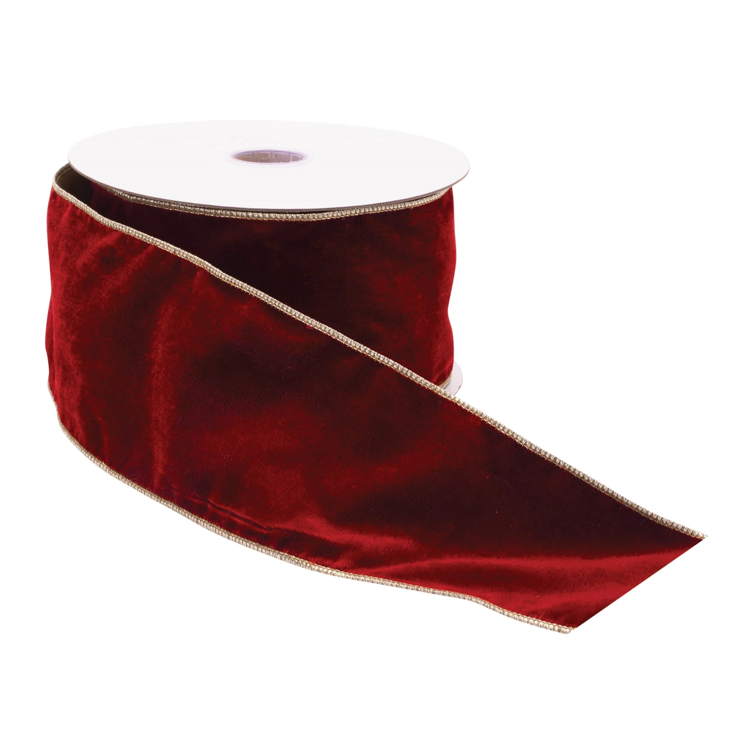 Red Wired Ribbon 4" x 10 Yds. - Image 2