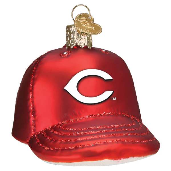 Reds Baseball Cap Ornament - Image 3