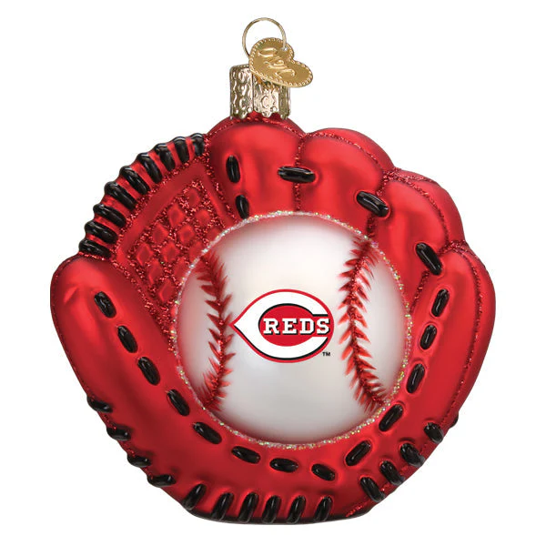 Reds Baseball Mitt Ornament - Image 3